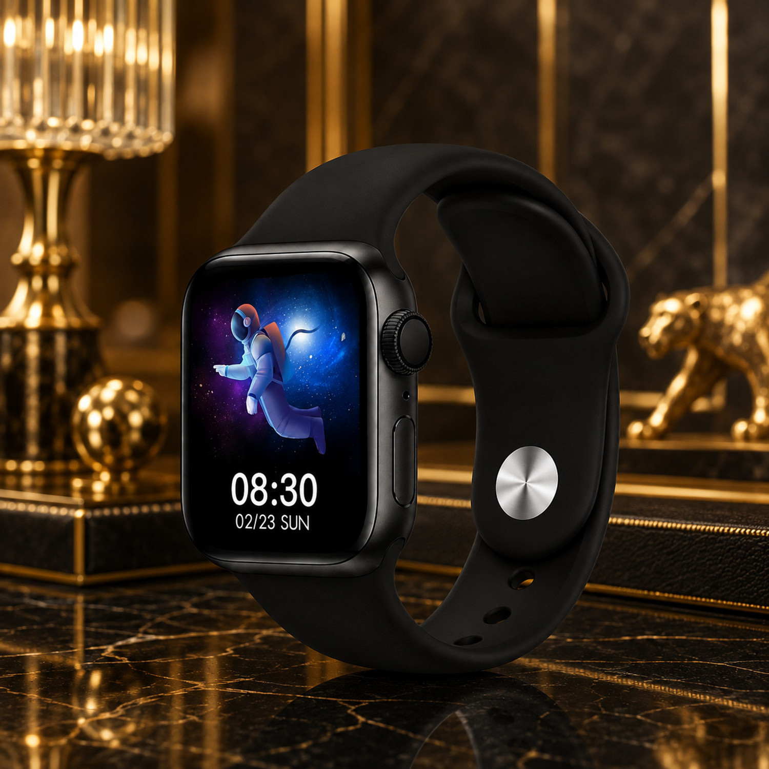 Image of Lastpoint 4G Camera and Sim Card Support watch Smartwatch (Brown Strap, free)