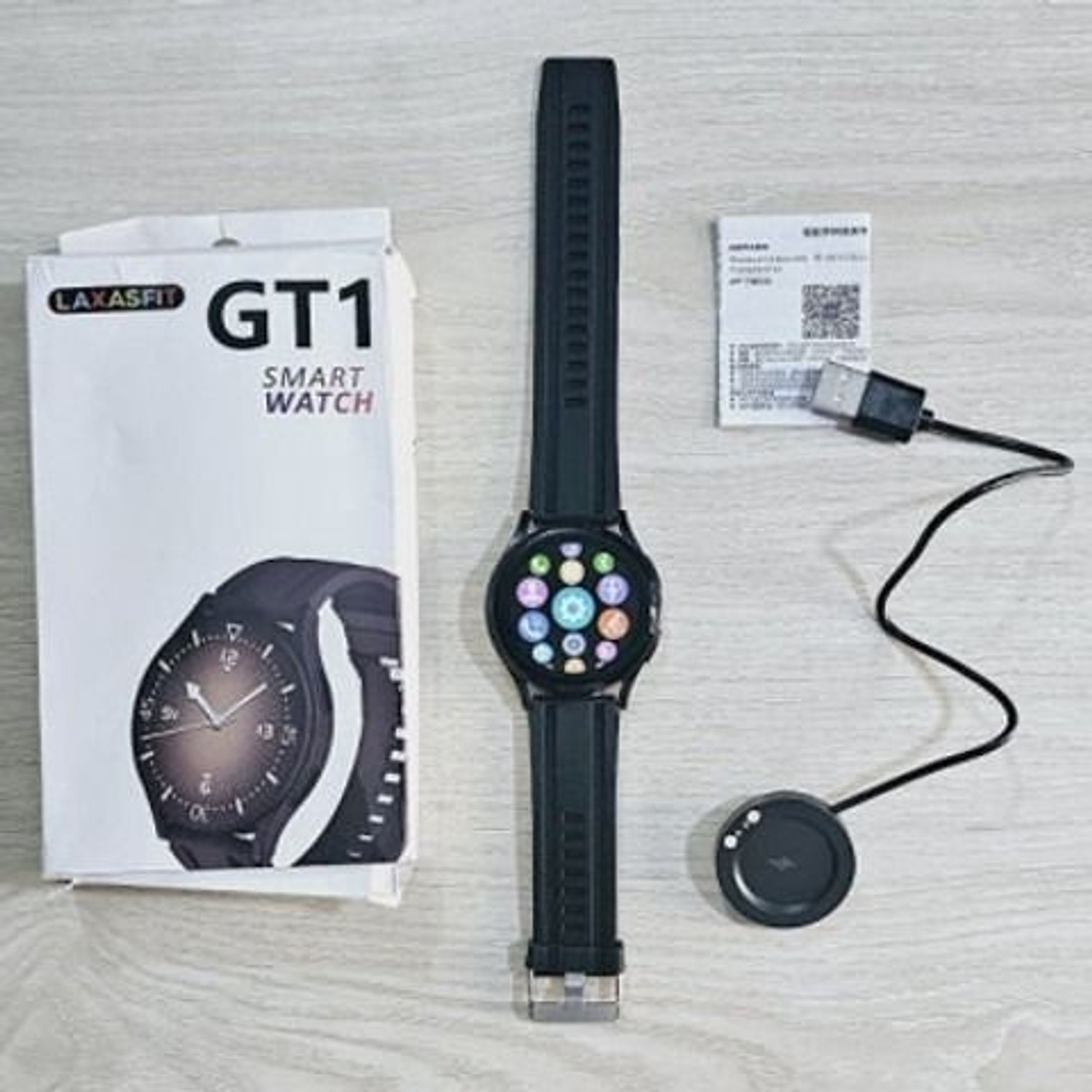 Image of PLAY PLAYFIT SW85 (Galaxy Black) Smartwatch (Black Strap, M)