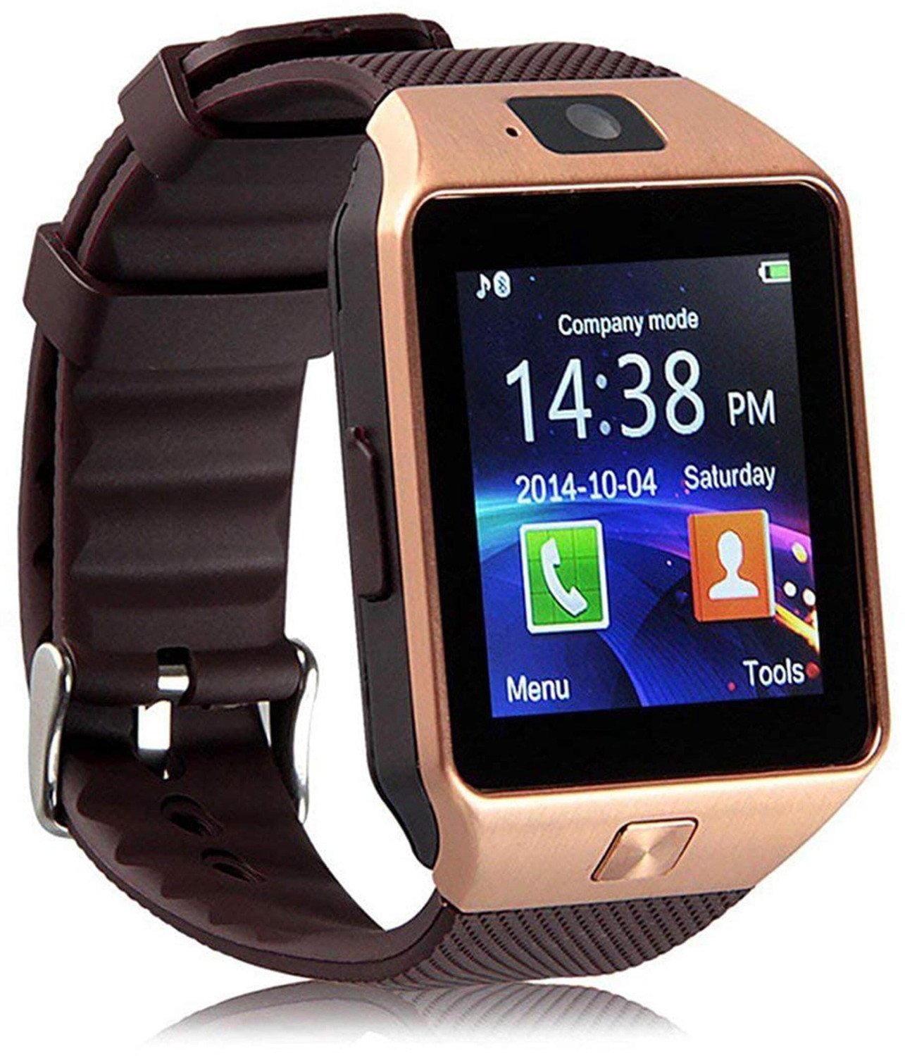Image of Seashot DZ9 Black Smart Watch Wrist Watch Phone with Camera & SIM Card Support Smartwatch (Multicolour Strap, Free)