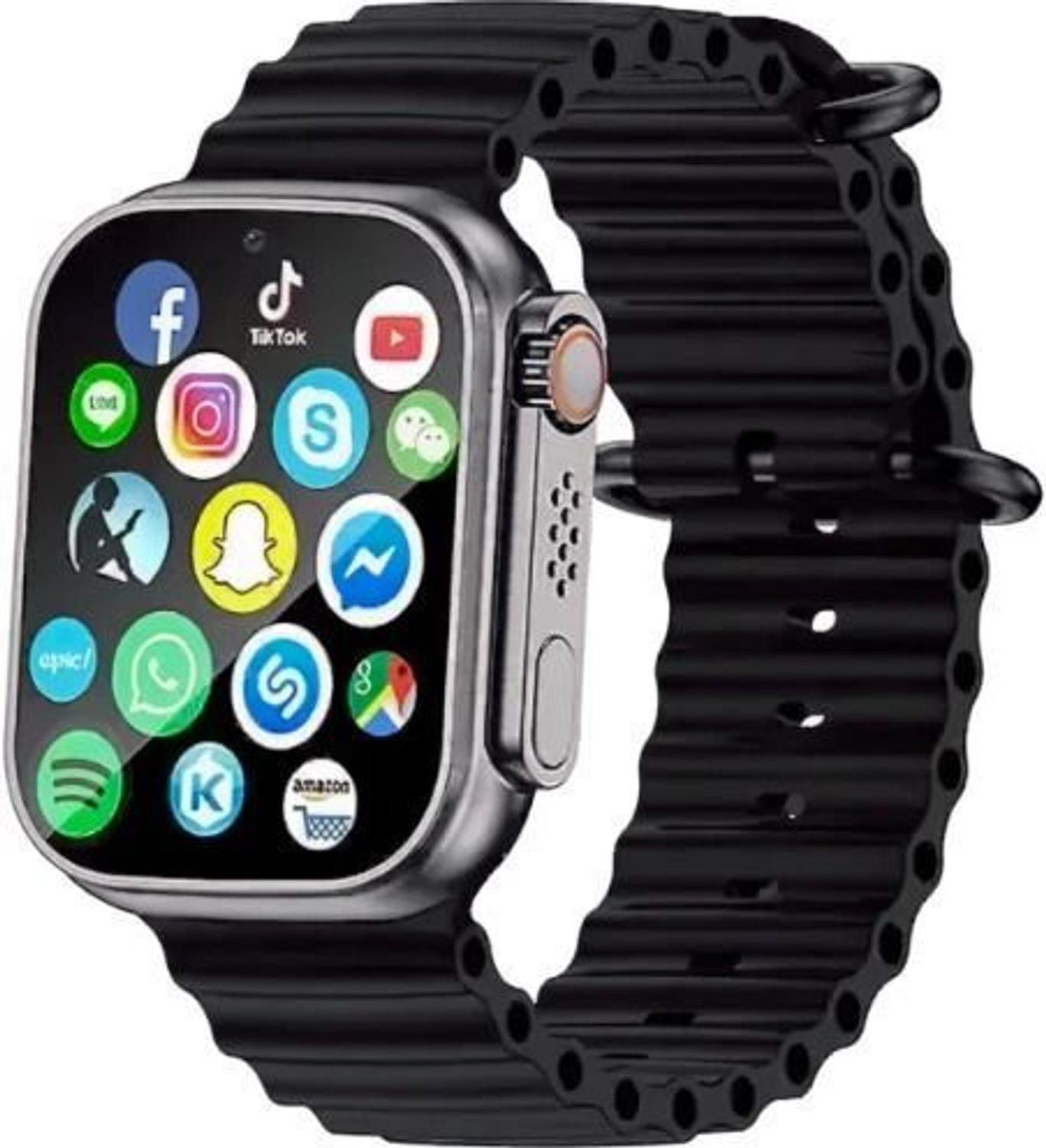 Image of Lastpoint 4G Camera and Sim Card Support watch Smartwatch (Brown Strap, free)