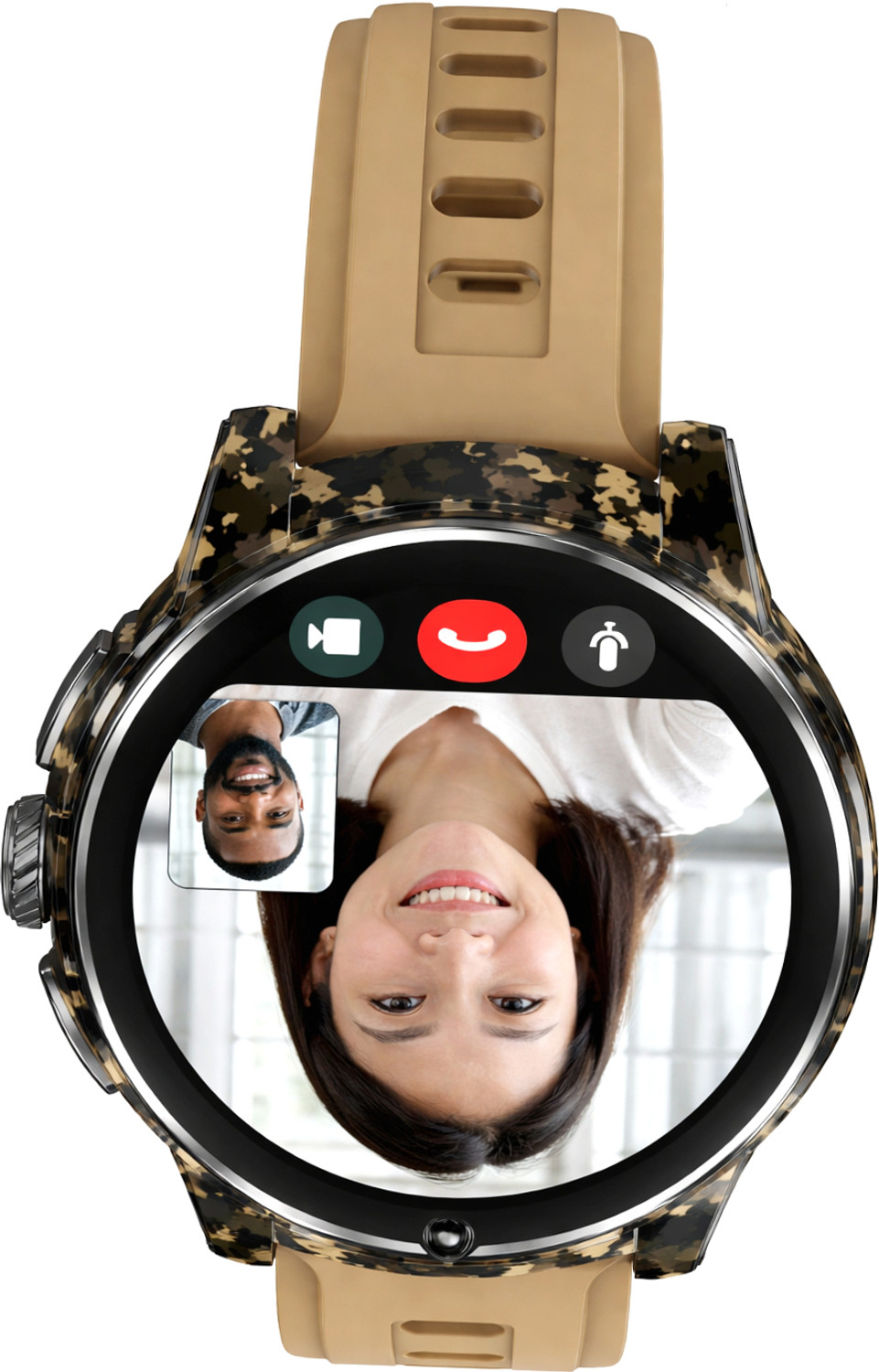 Image of Correngo Premium Android 5G Smartwatch with Video Calling for Men Smartwatch (Dessert Brown Strap, Free Size)