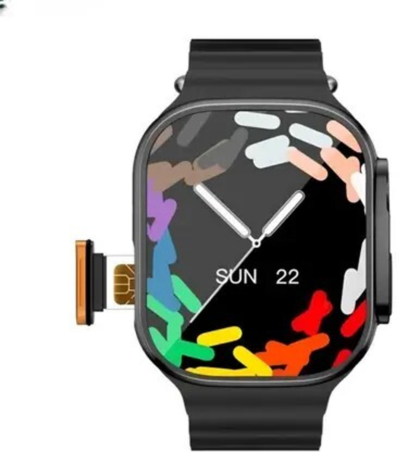 Image of CYXUS 4G Camera and Sim Card Support watch Smartwatch (Black Strap, free)