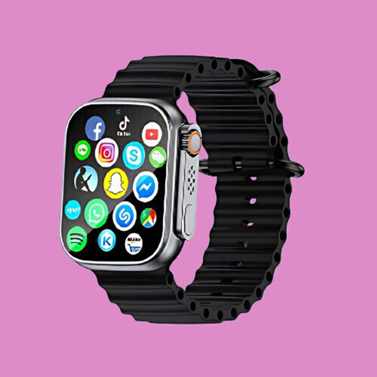 Image of CYXUS 4G Camera and Sim Card Support watch Smartwatch (Black Strap, free)