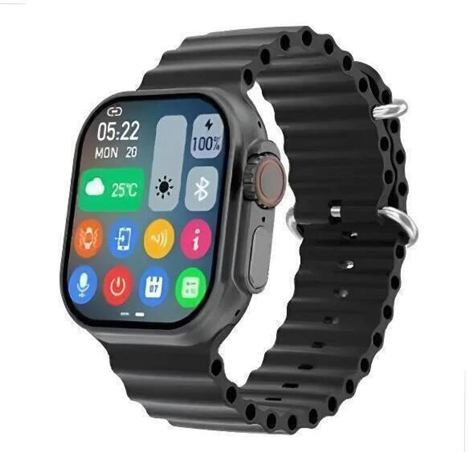 Image of TECHIO T800 Smart Watch Ultra V-Pro 742 Alpha Smart Watch Smartwatch (Orange Strap, Free Size)
