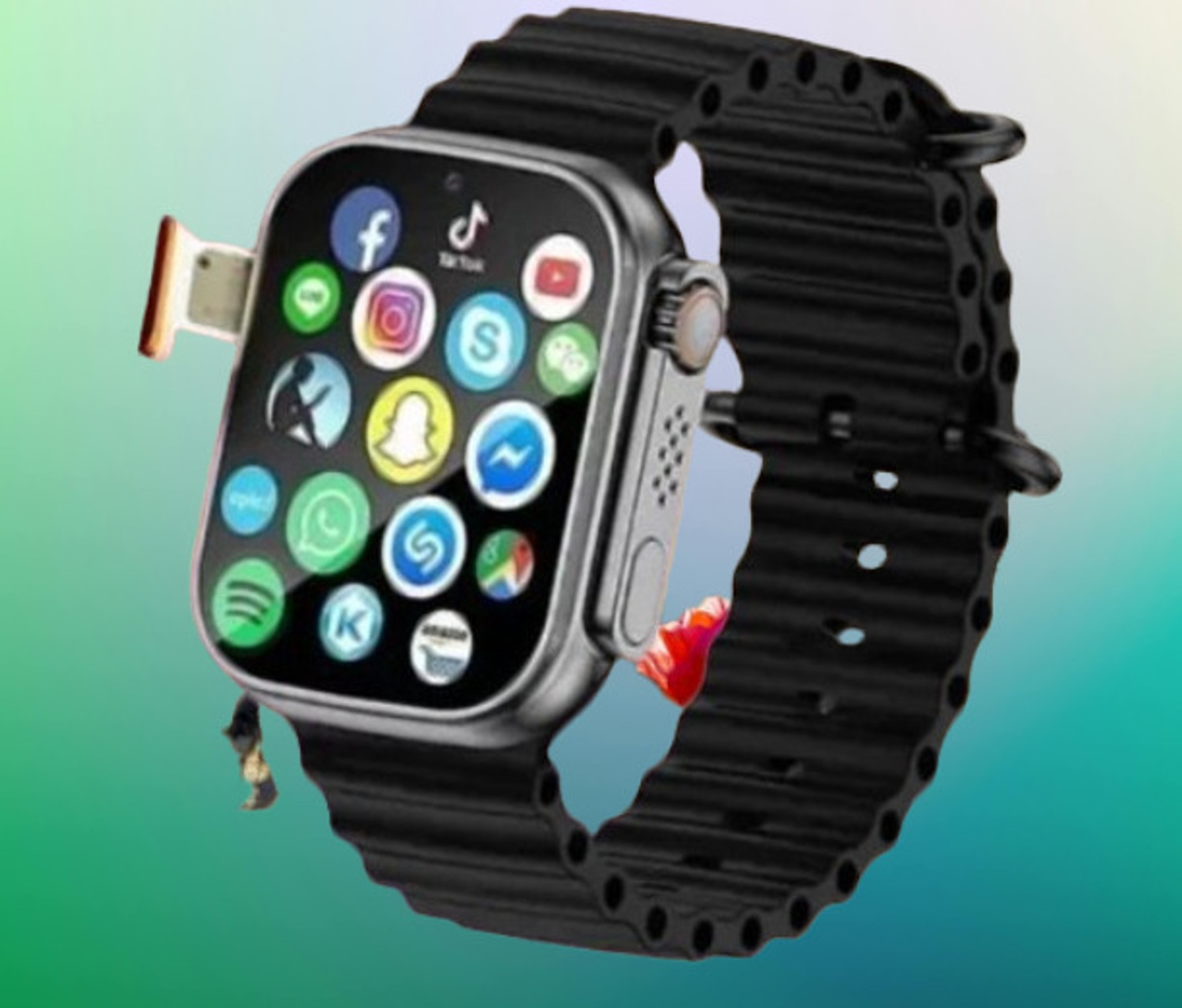 Vinayak T800 Ultra Smart Watch Series 8 black Smartwatch (Black Strap, Free Size) - Image 1