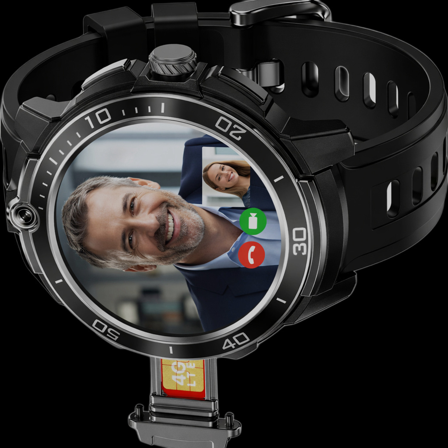 Image of YUIOP Android 5G Smartwatch All SIM WhatsApp YouTube Play Store 2MP Camera Smartwatch (Dessert Brown Strap, Free Size)
