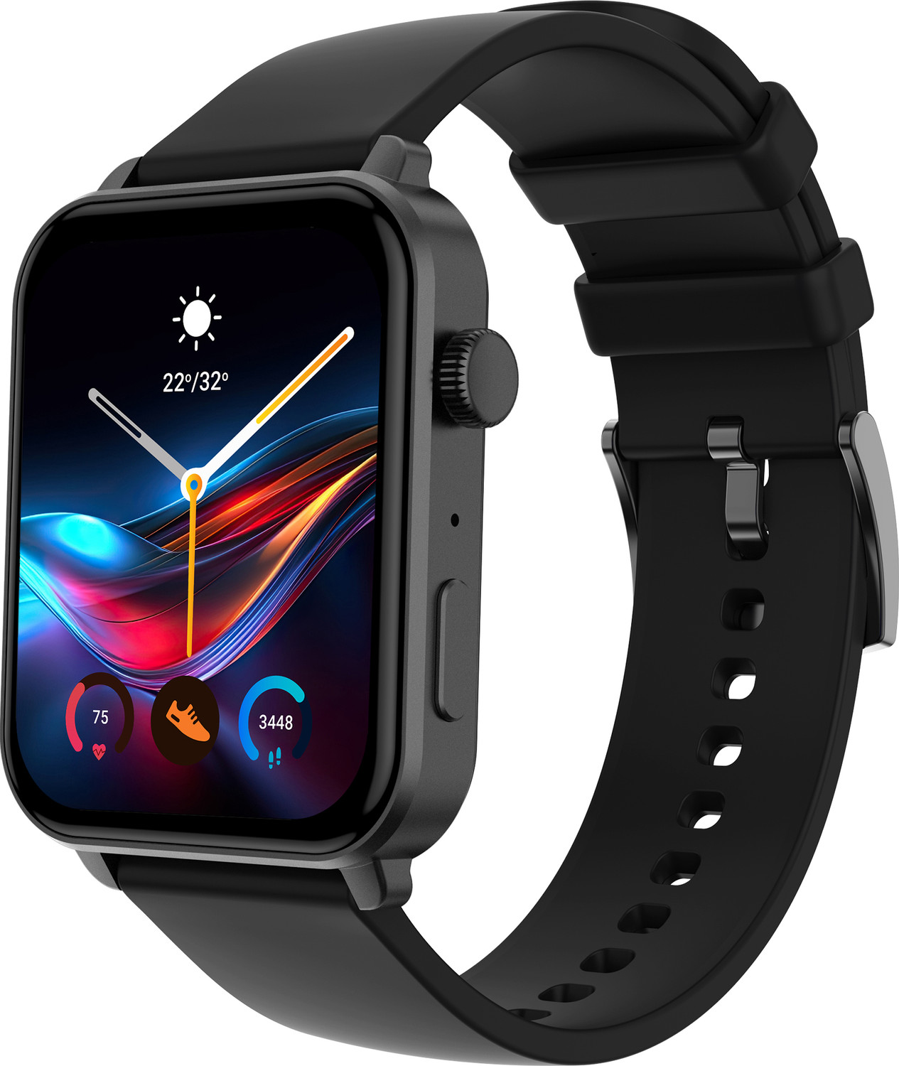 Image of beatXP Unbound 1.78 inch AMOLED Display, BT Calling, 1000nits Brightness & Voice Assistant Smartwatch (Gold with Pink Strap, Free Size)