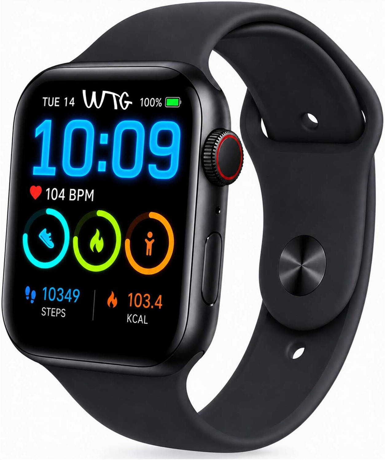 Image of Shivana T500 Max 1.92 inchHD Display Bluetooth Calling, Music Mode Smartwatch Smartwatch (Black Strap, Free Size)