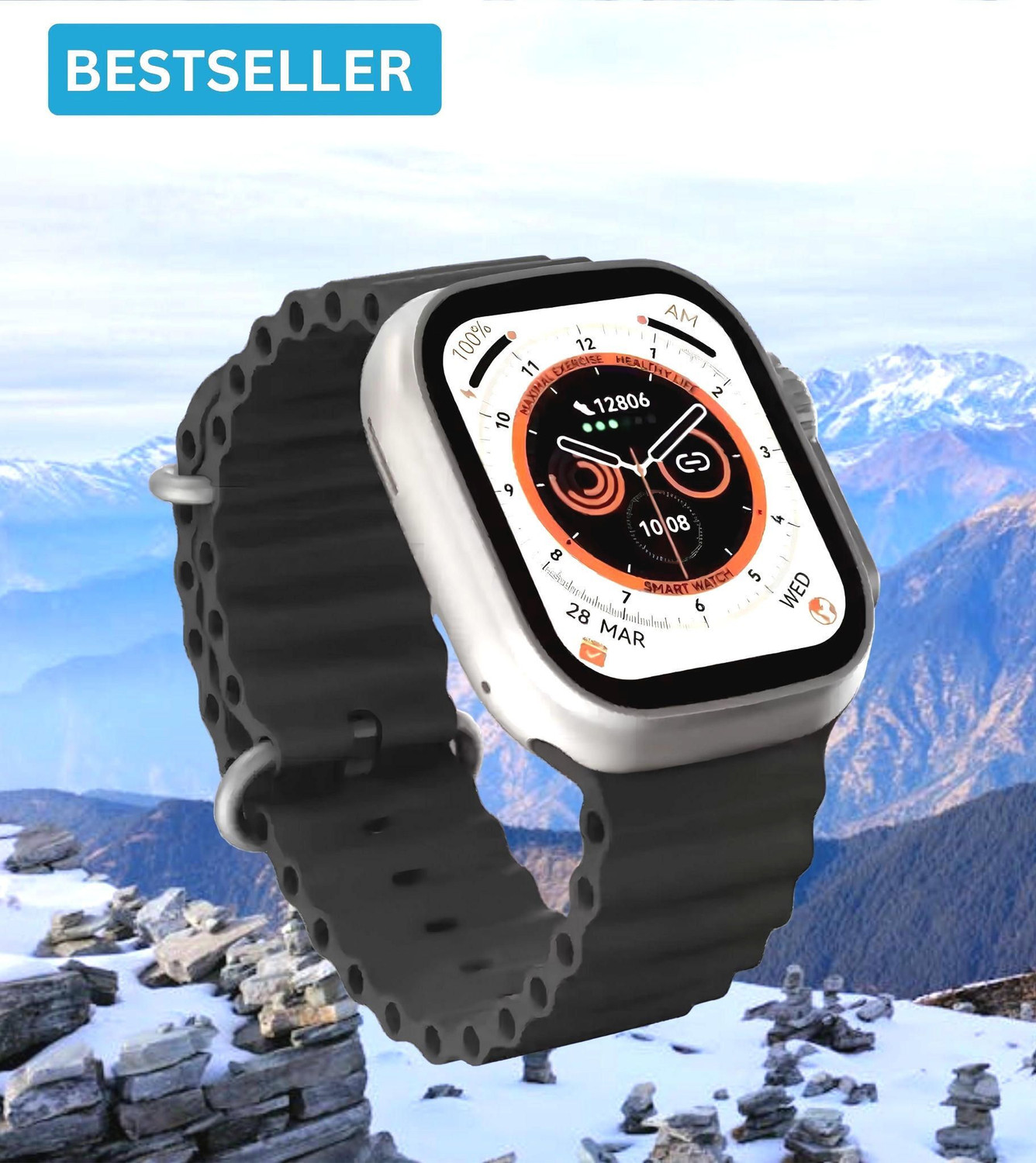 Image of CYXUS 4G Camera and Sim Card Support watch Smartwatch (Black Strap, free)