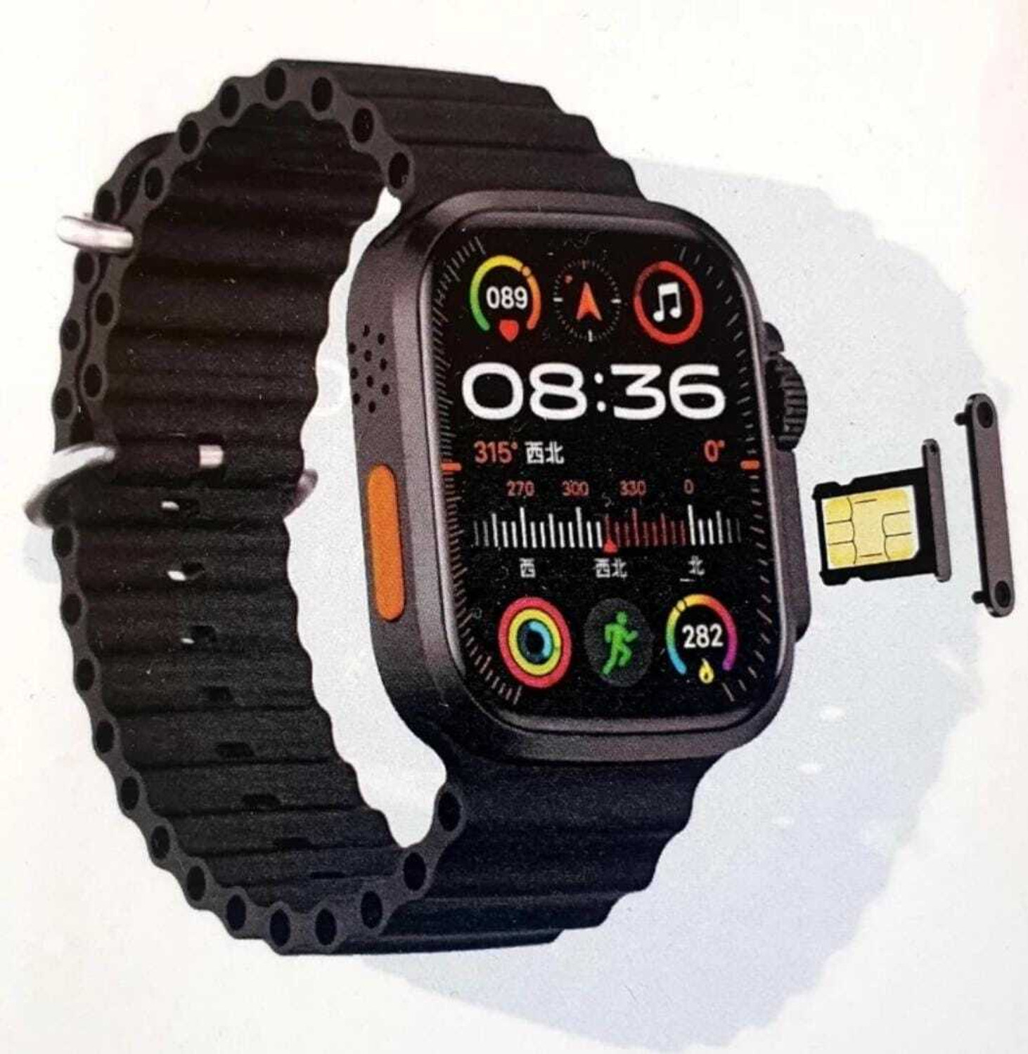 Image of CYXUS 4G Camera and Sim Card Support watch Smartwatch (Black Strap, free)