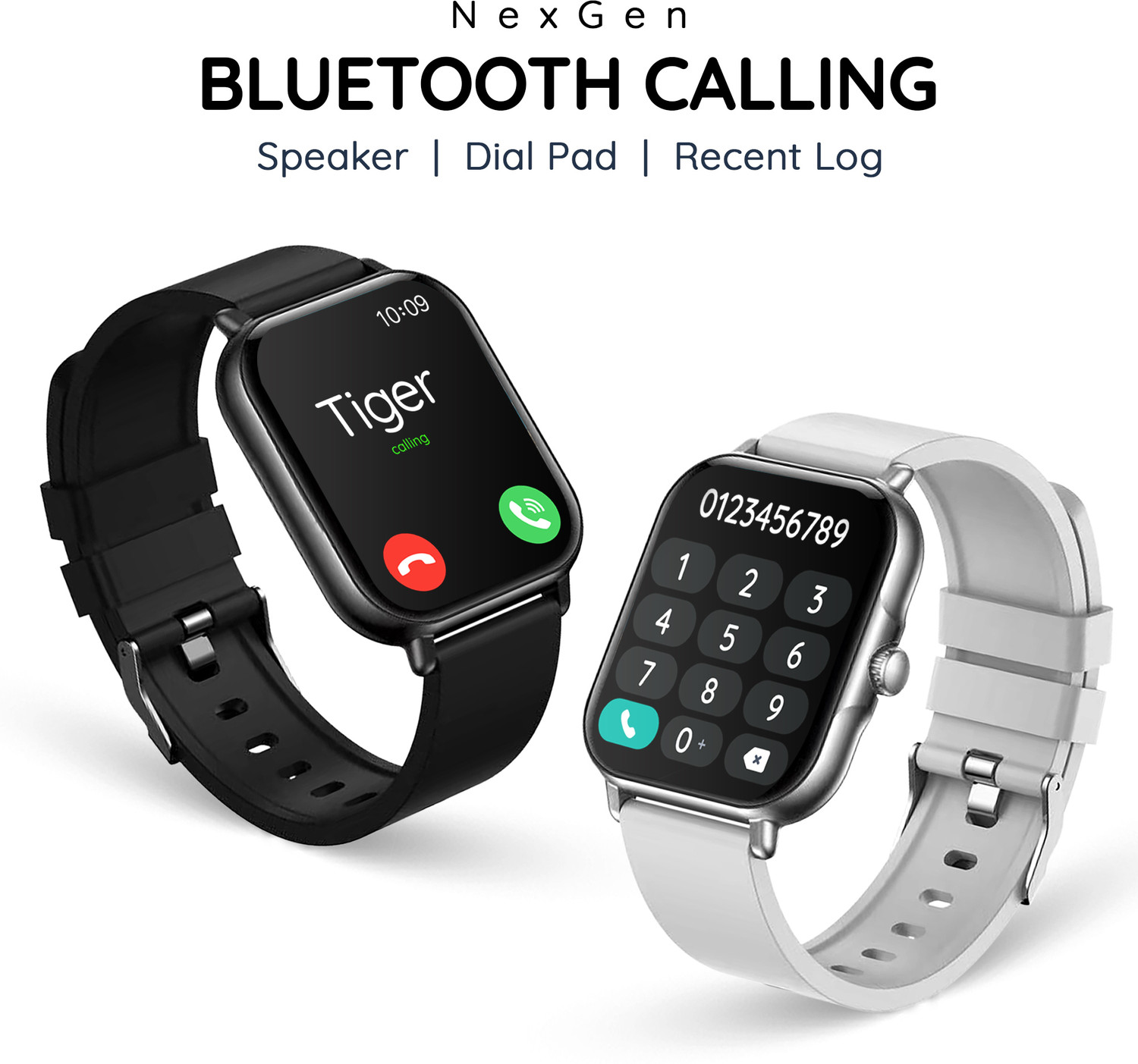 Image of Pebble Nomad 1.85 inch HD Display, BT Calling, Health Suite, AI Voice Assistant Smartwatch (JET BLACK Strap, Free Size)