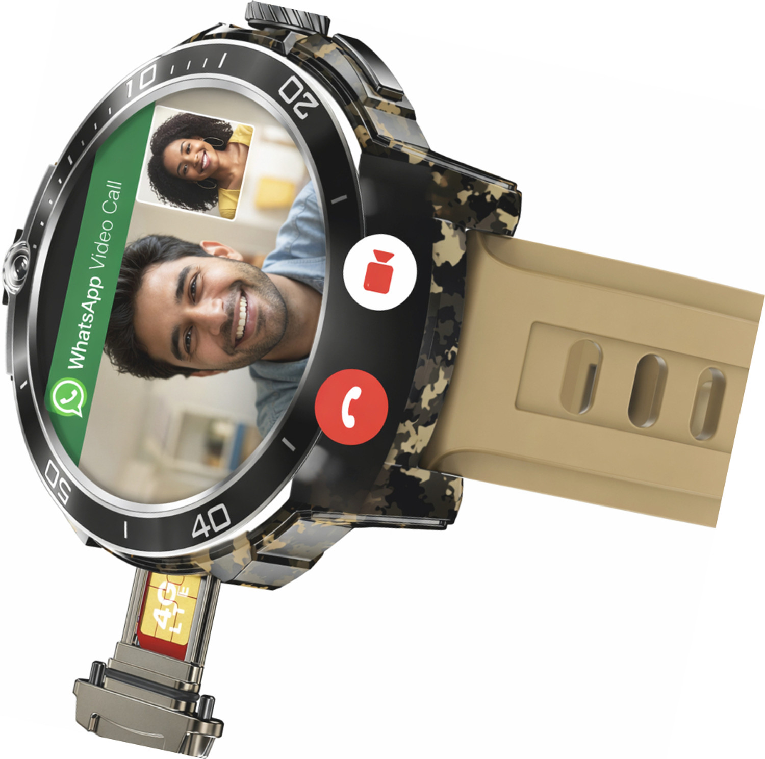 Image of Correngo Premium Android 5G Smartwatch with Video Calling for Men Smartwatch (Dessert Brown Strap, Free Size)