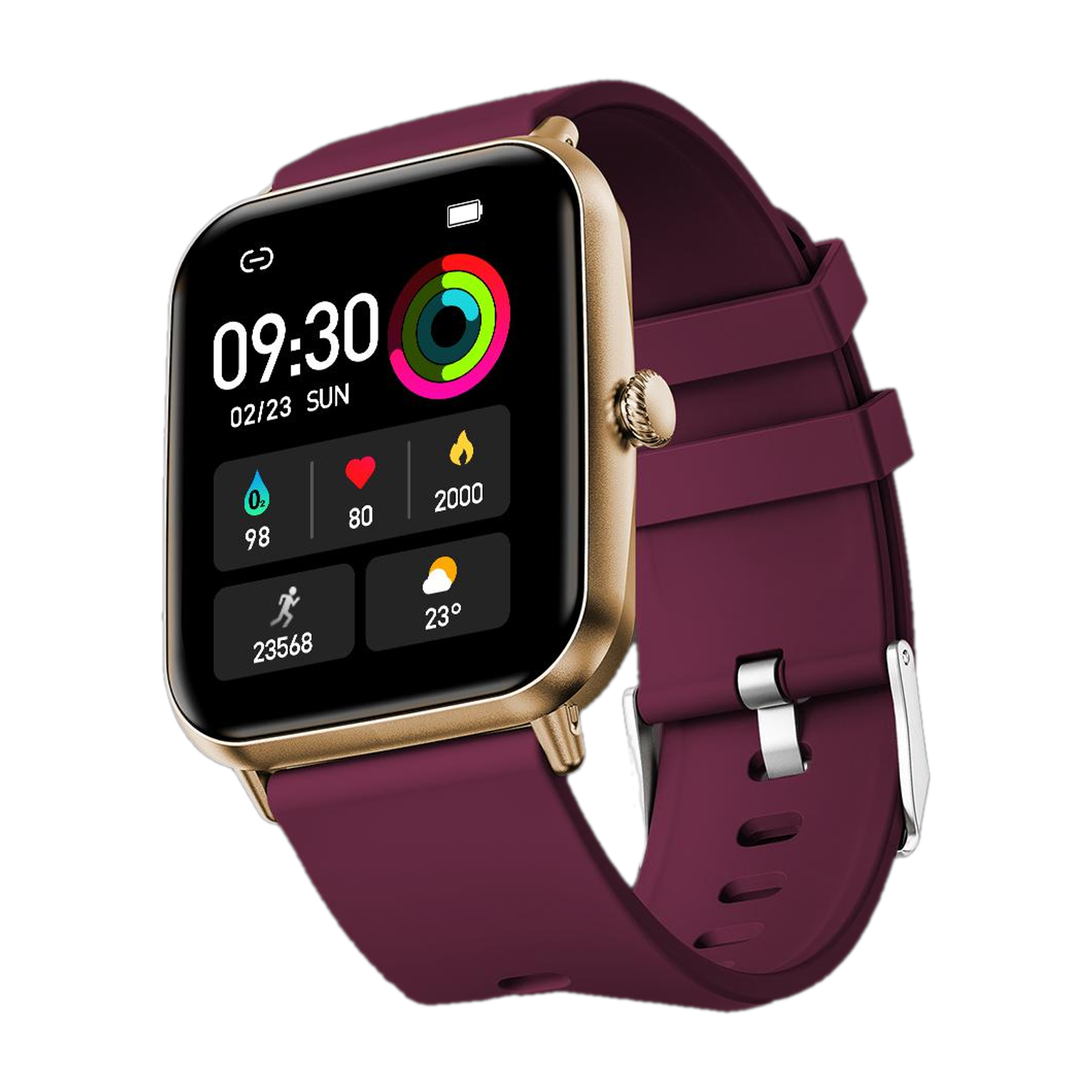 Image of PLAY PLAYFIT SW85 (Galaxy Black) Smartwatch (Black Strap, M)