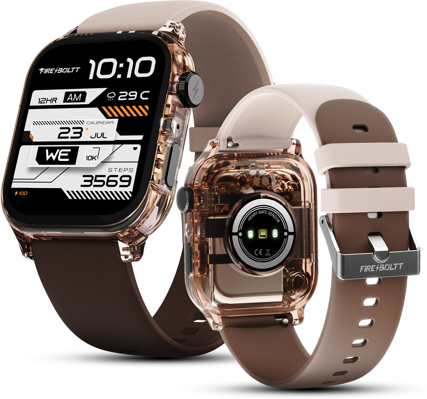 Image of Pebble Nomad 1.85 inch HD Display, BT Calling, Health Suite, AI Voice Assistant Smartwatch (JET BLACK Strap, Free Size)