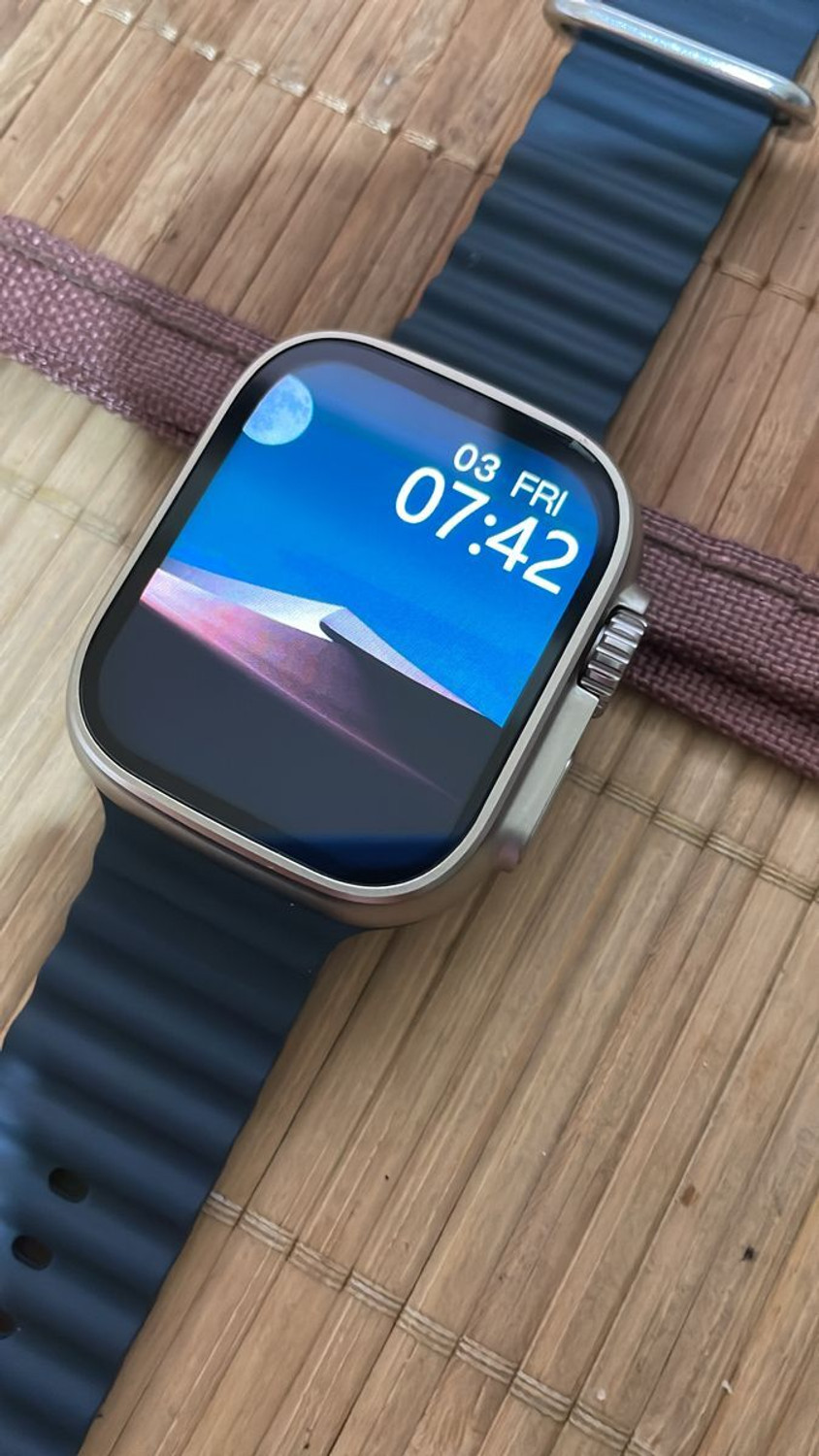 Image of Onikuma T800 BT watch 2in Big Screen Sunlight Proof Display Music Play Insta WA Notifier Smartwatch (BLACK Strap, FREESIZE)