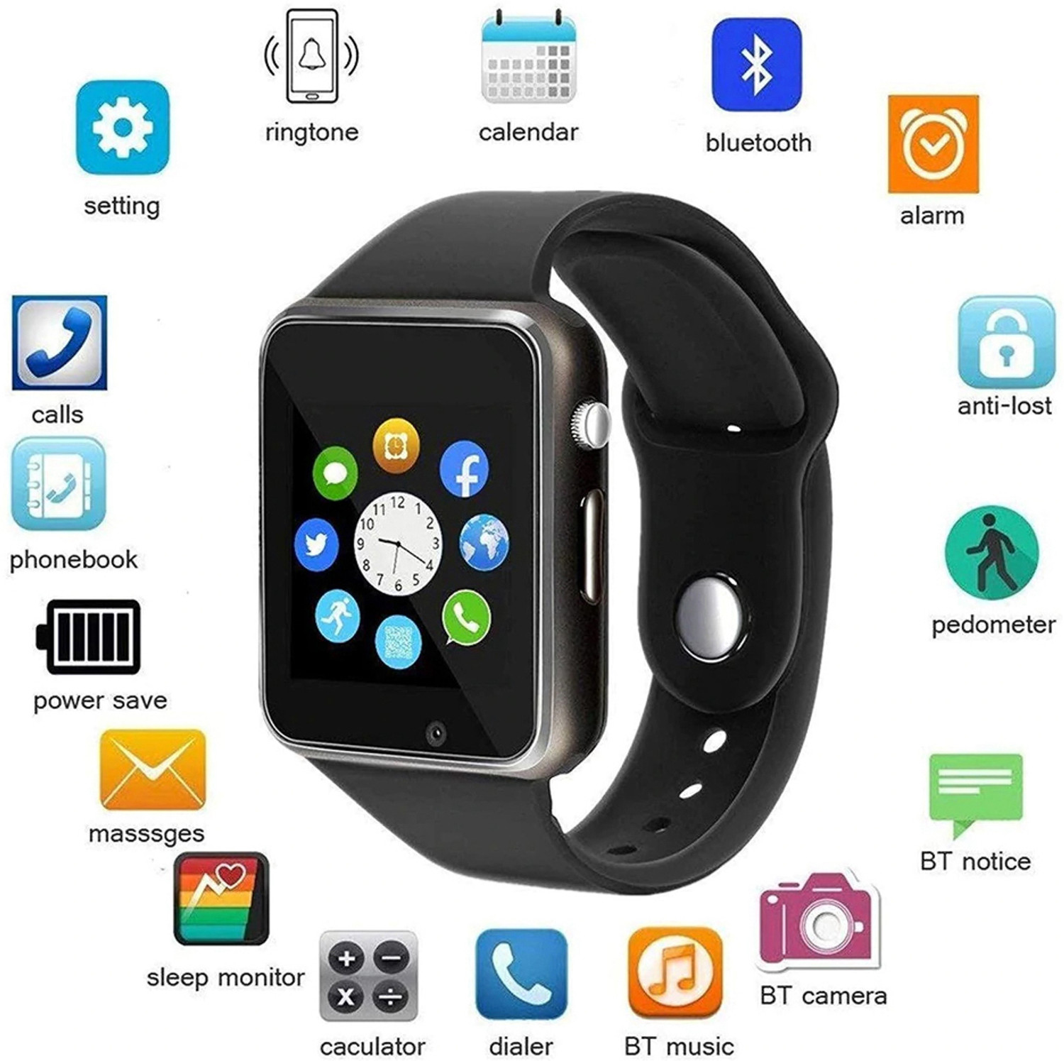 Image of CYXUS 4G Camera and Sim Card Support Watch Smartwatch (Brown Strap, free)