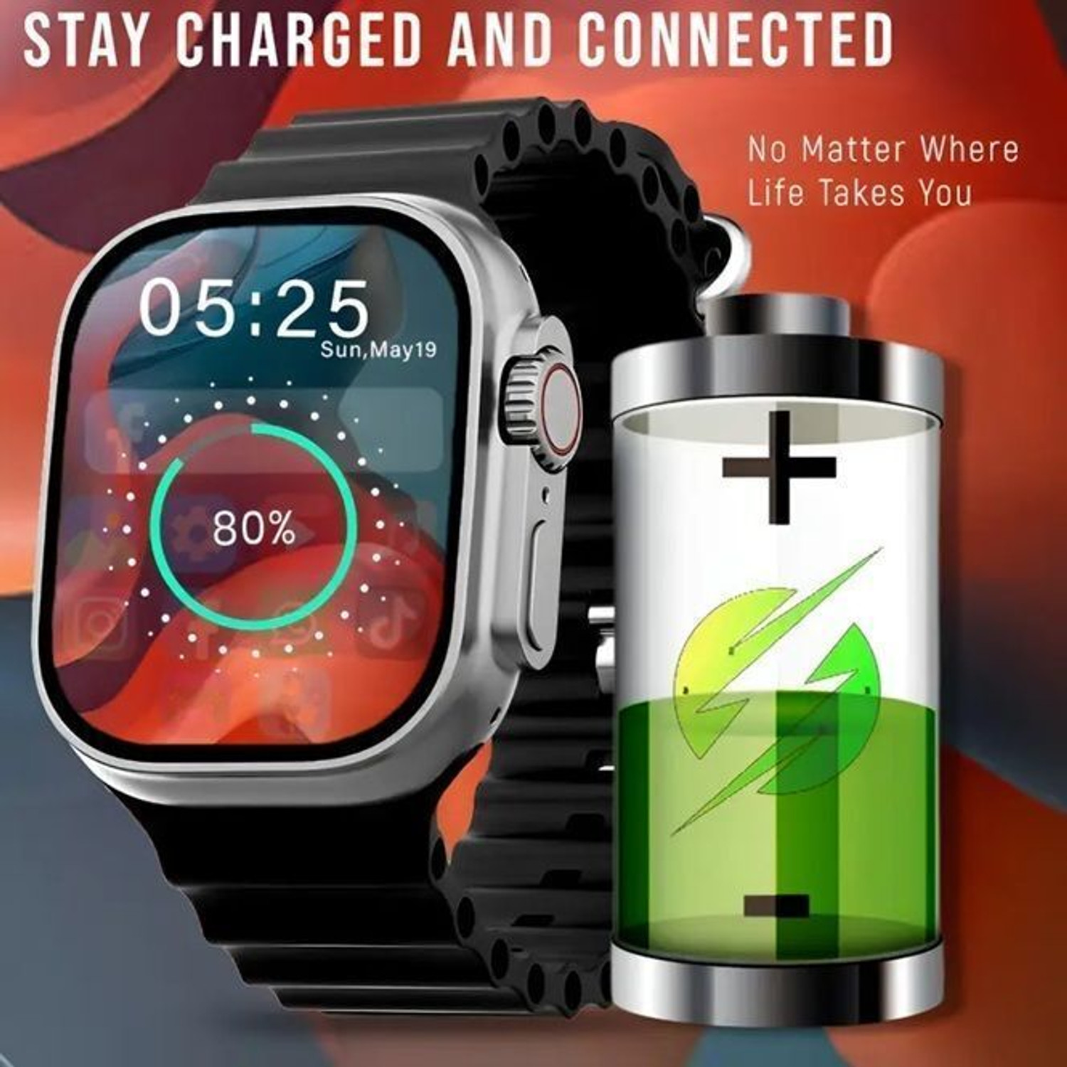 Image of CYXUS 4G Camera and Sim Card Support watch Smartwatch (Black Strap, free)