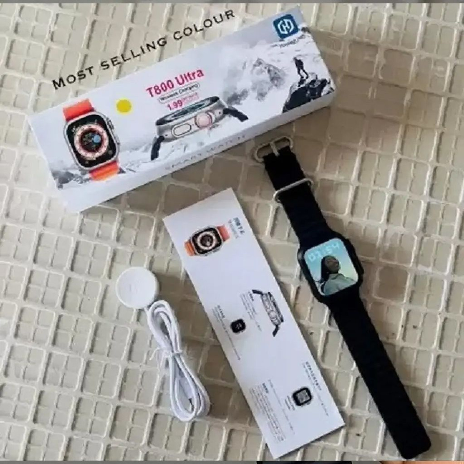 Image of Onikuma T800 ULTRA Smart Watch No sim card Opetion Smartwatch NO sim card Smartwatch (ORANGE Strap, Free Size)