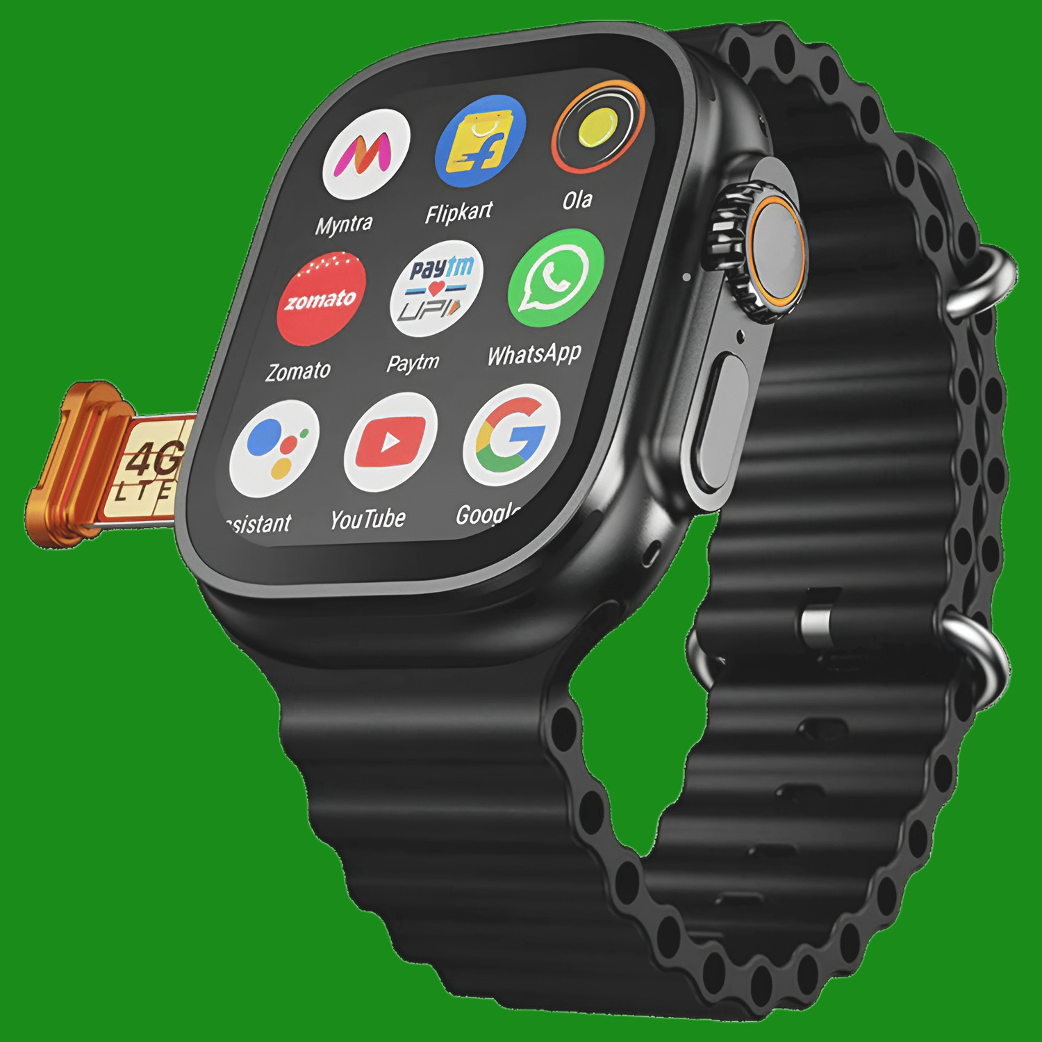 Image of CYXUS 4G Camera and Sim Card Support watch Smartwatch (Blue Strap, free)