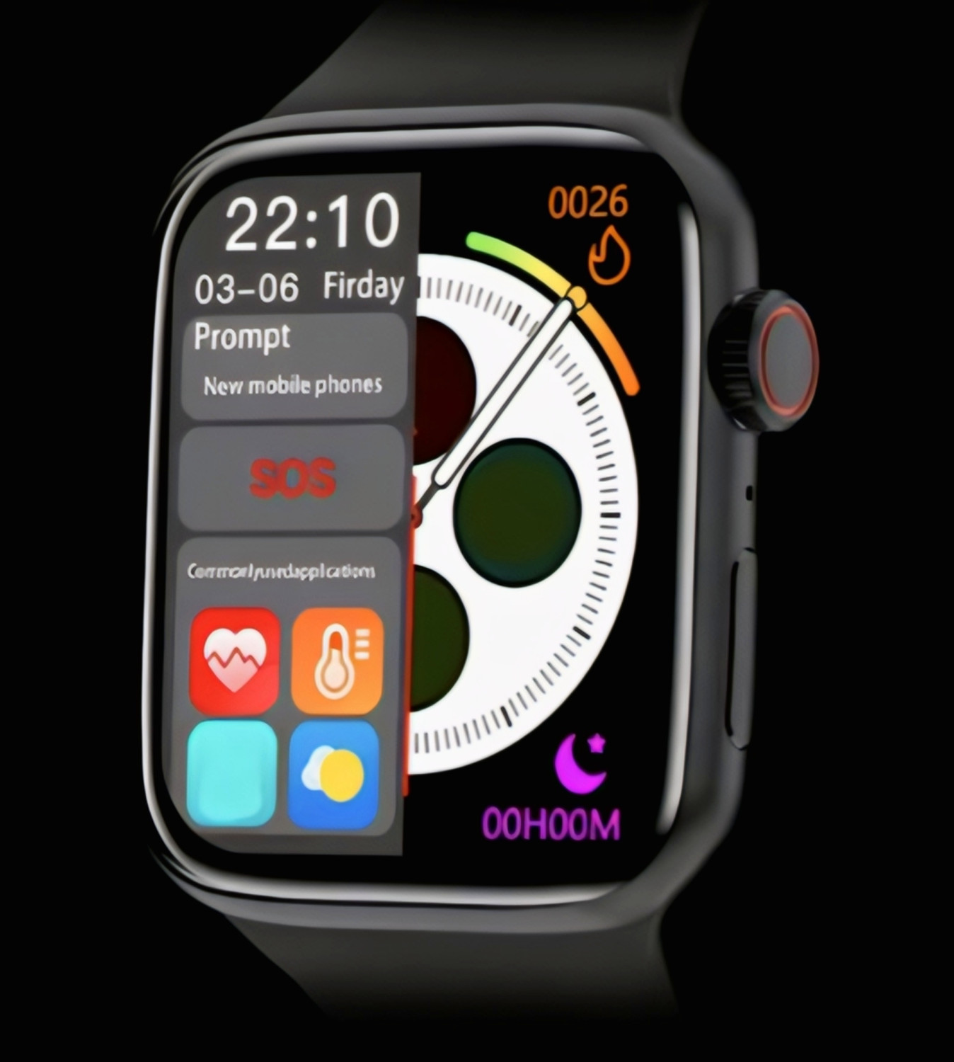 Image of Shivana T500 Max 1.92 inchHD Display Bluetooth Calling, Music Mode Smartwatch Smartwatch (Black Strap, Free Size)