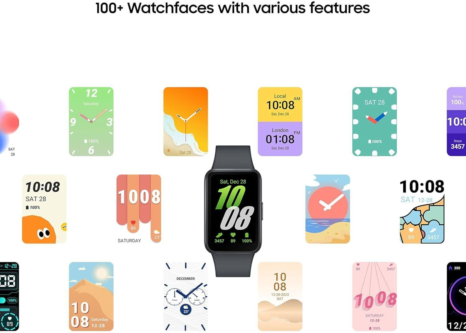 Image of Samsung Galaxy Fit3 (Gray Strap, Free size)