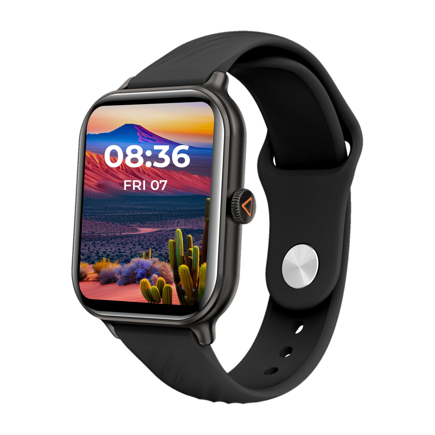 Image of beatXP Unbound 1.78 inch AMOLED Display, BT Calling, 1000nits Brightness & Voice Assistant Smartwatch (Gold with Pink Strap, Free Size)
