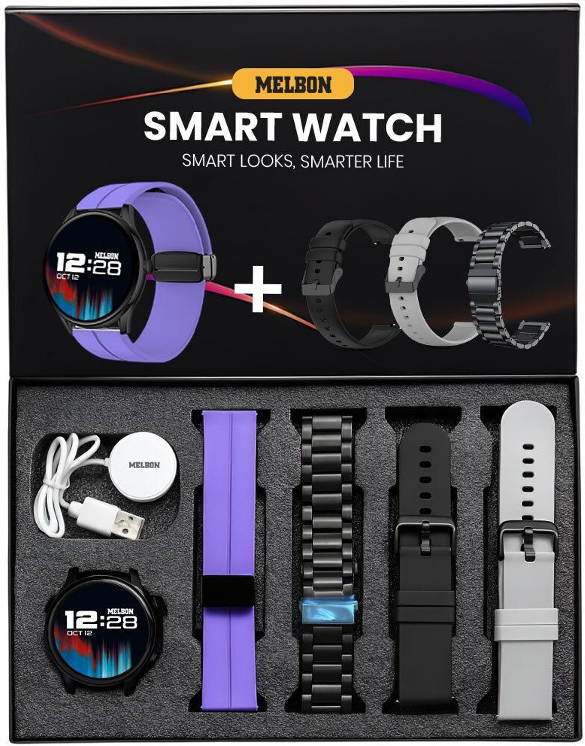 Image of Lastpoint 4G Camera and Sim Card Support watch Smartwatch (Black Strap, free)