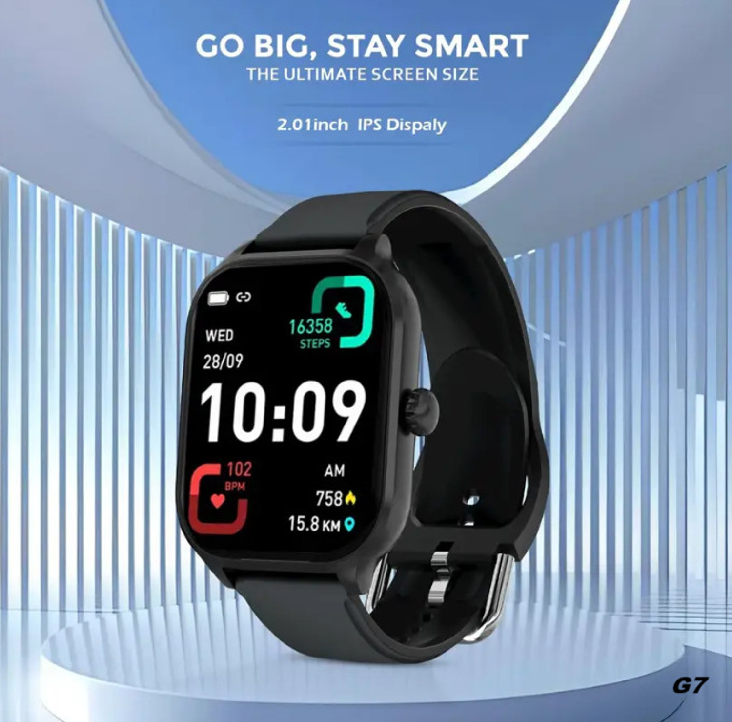 Image of Lastpoint 4G Camera and Sim Card Support watch Smartwatch (Blue Strap, free)