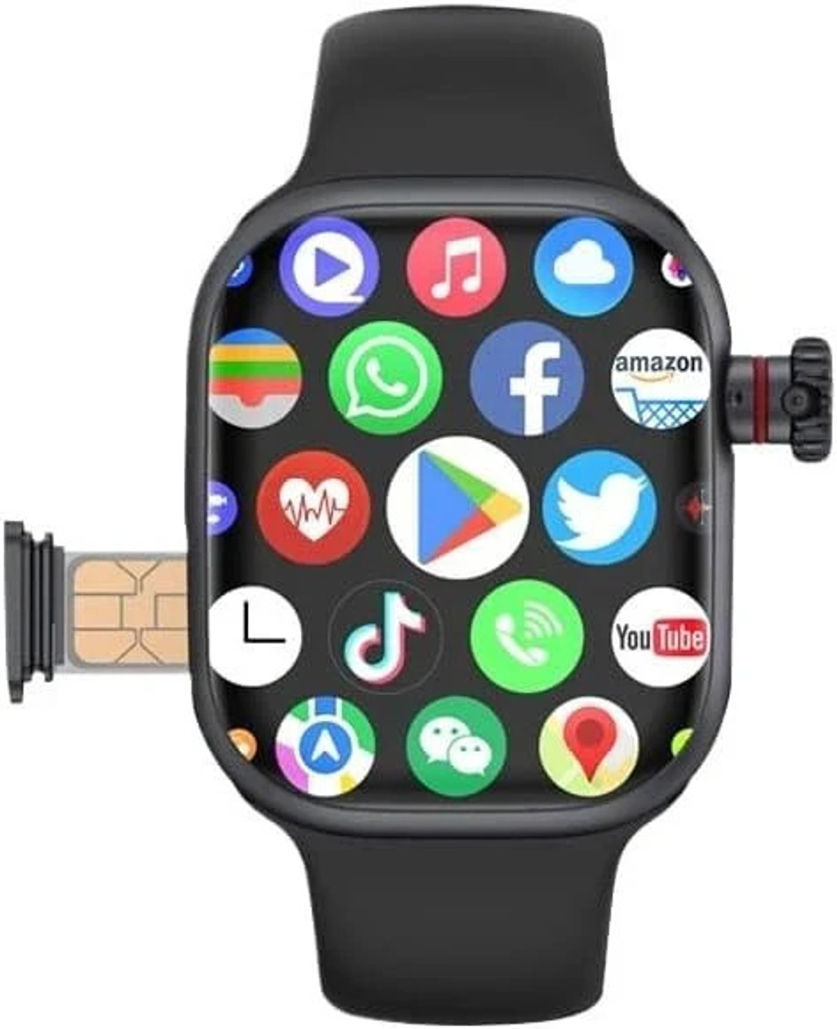 Image of Lastpoint 4G Camera and Sim Card Support watch Smartwatch (Blue Strap, free)