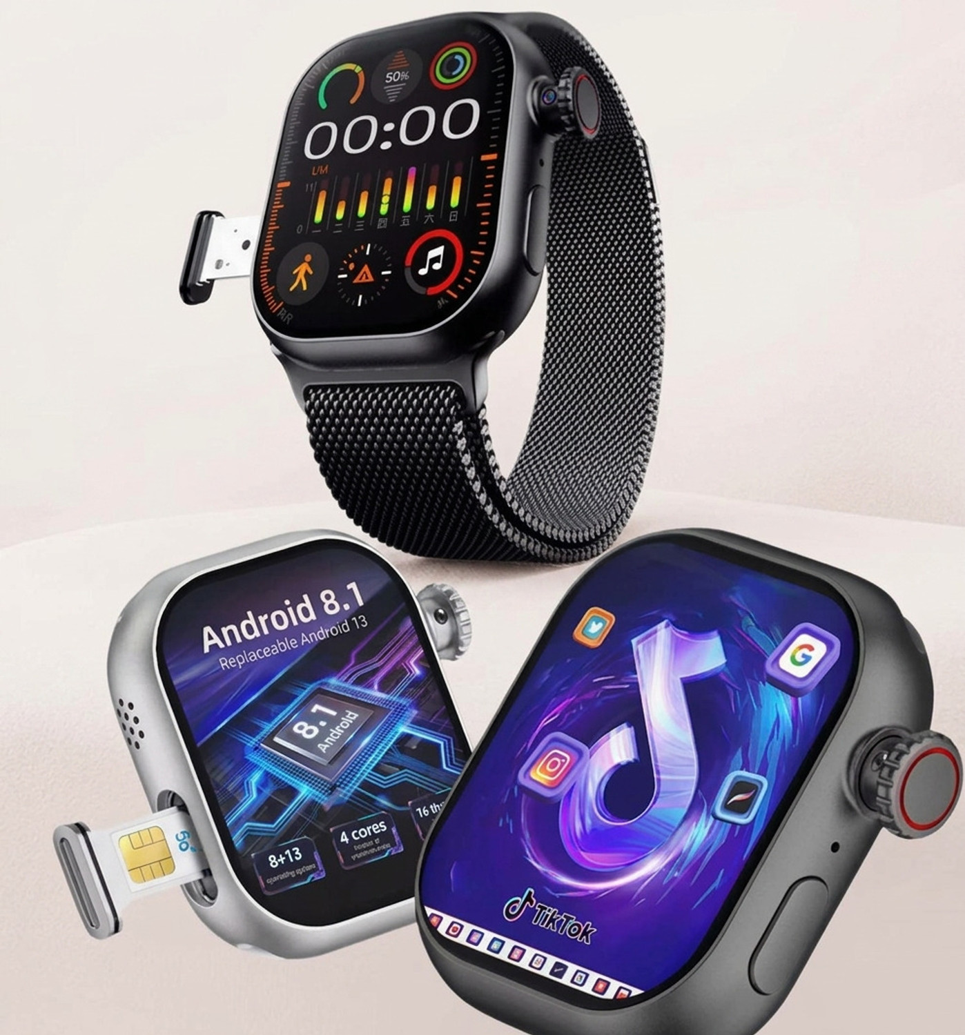 SEHUB 4GB + 64GB HW S10 5G Android Smartwatch - Image 1