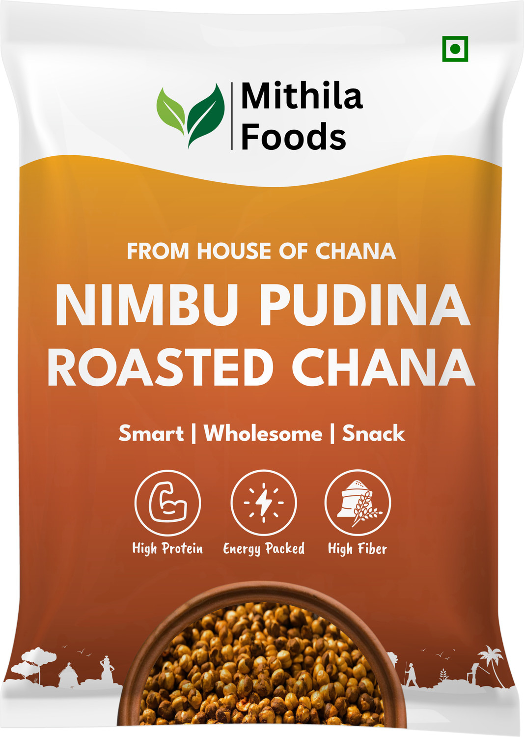 Image of BR CART Whole Salted Roasted Bhuna Chana (Desi Roasted Chickpeas) | Desi Sika Chana Chana (100 g)