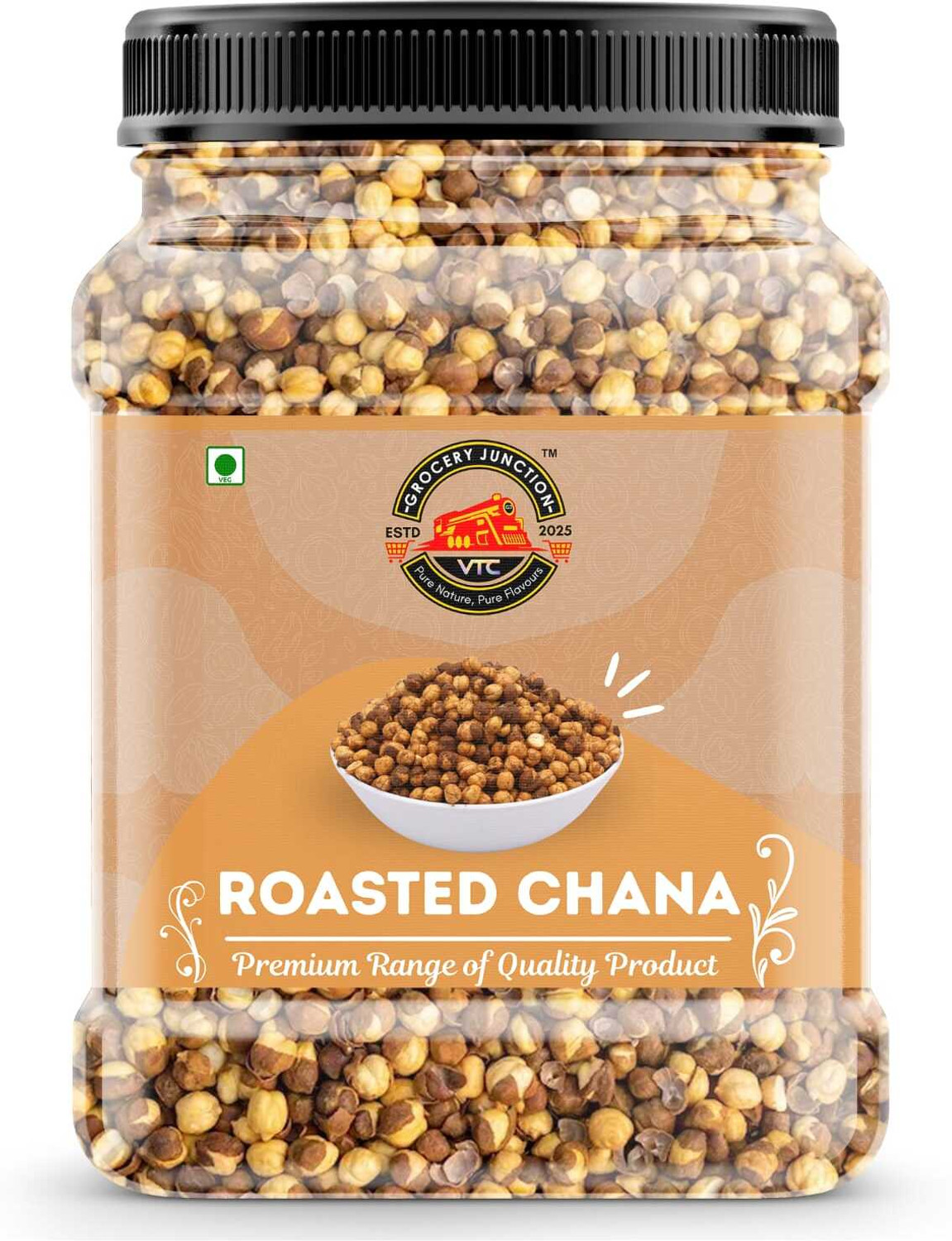Image of BR CART Whole Salted Roasted Bhuna Chana (Desi Roasted Chickpeas) | Desi Sika Chana Chana (100 g)