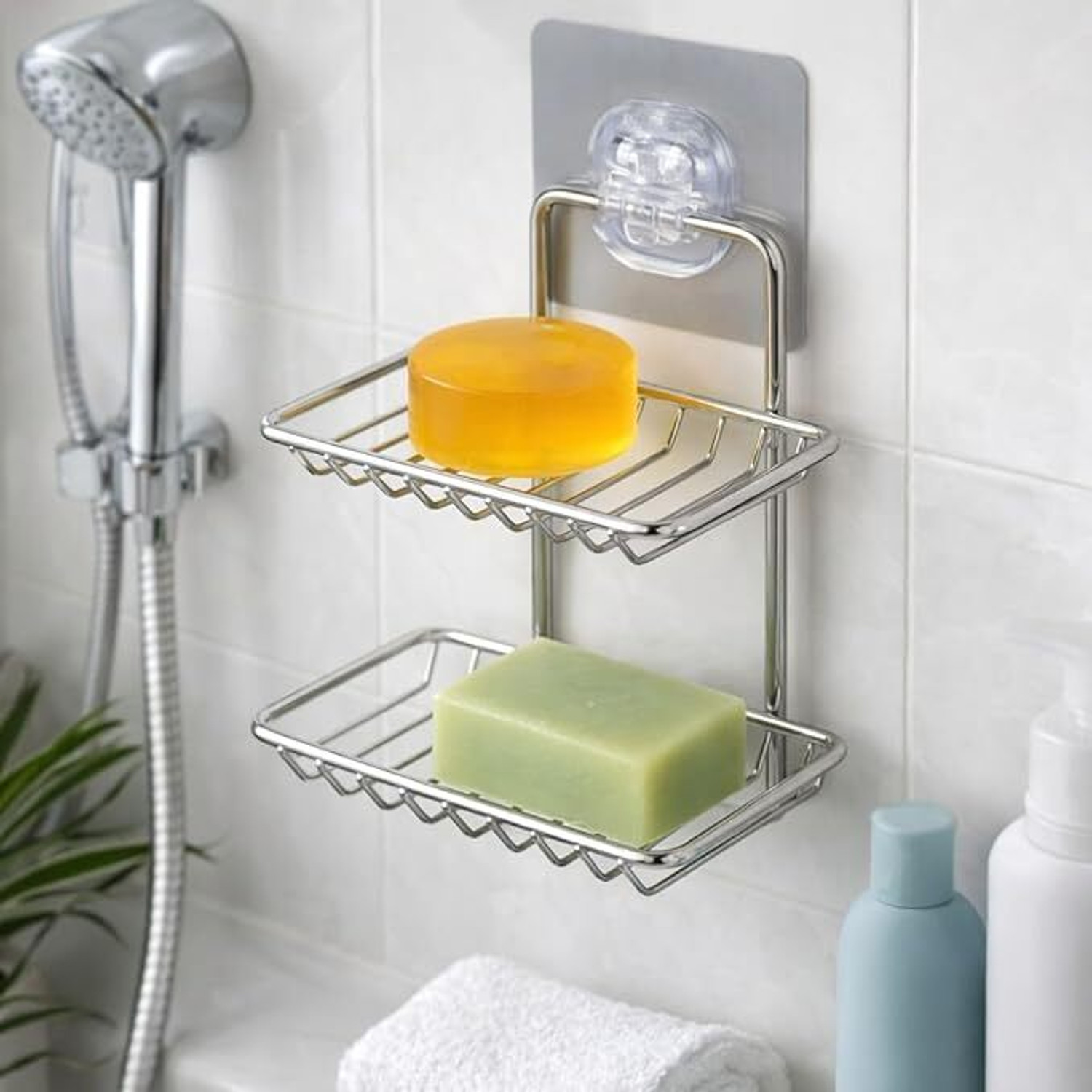 GIANT 2 Layer Stainless Steel Soap Stand Silver - Image 6