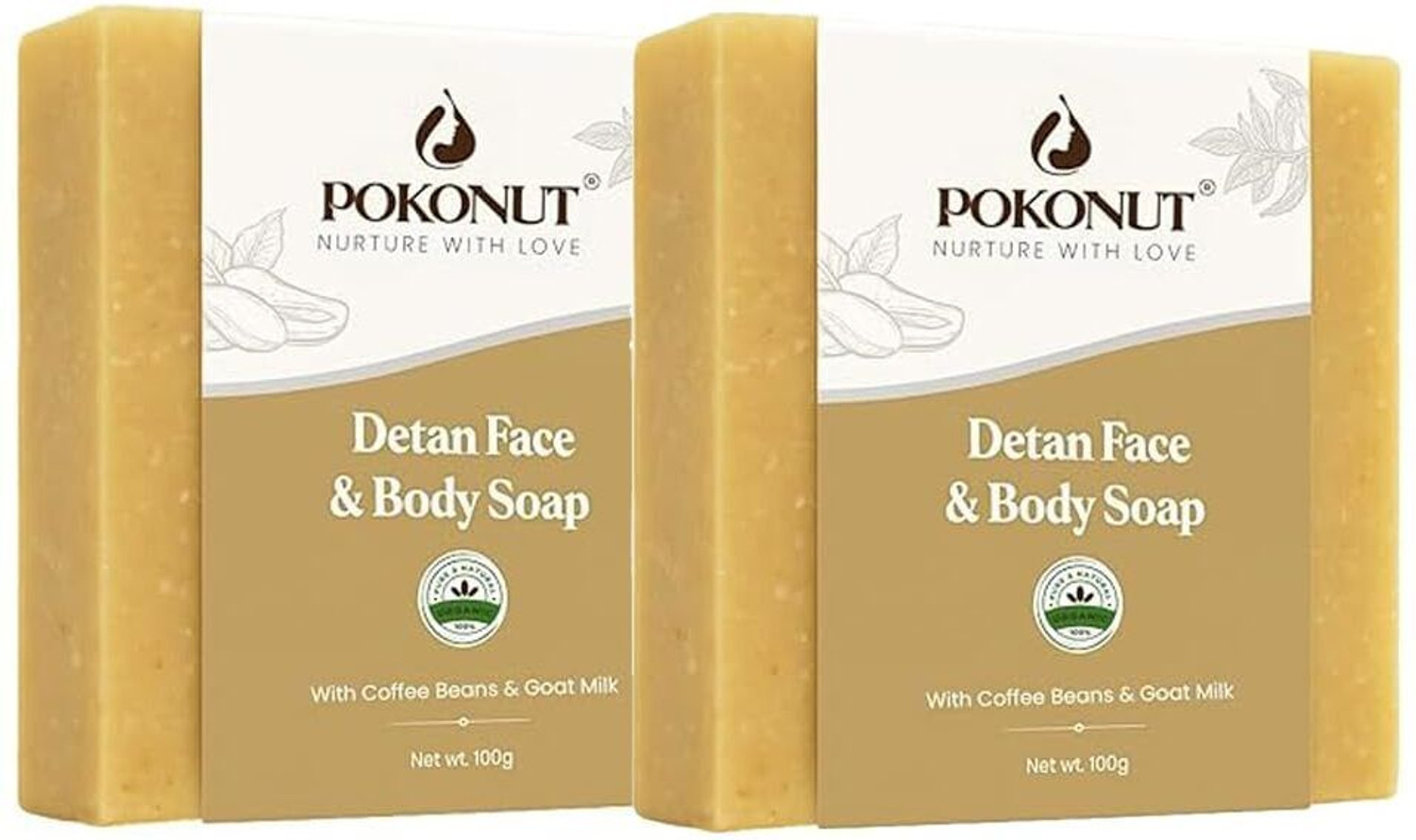 Pokonut Tan Removal Soap 200g Coffee & Goat Milk - Image 1