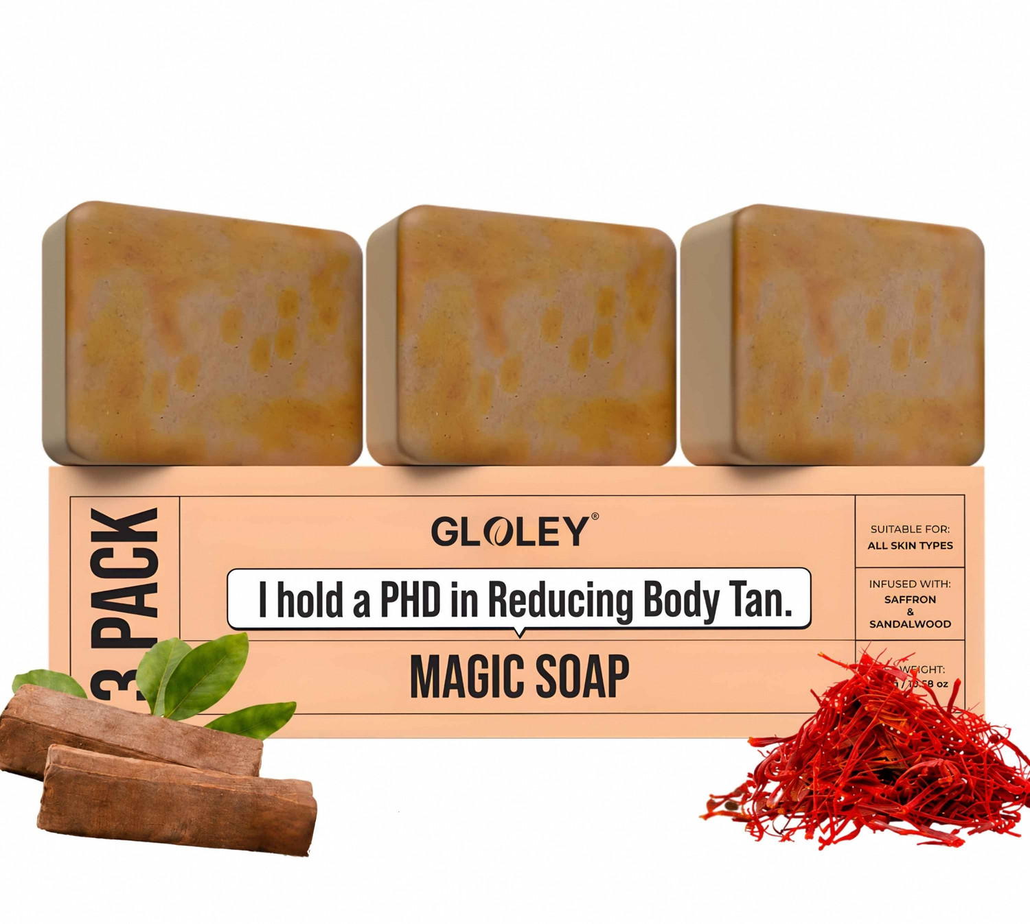 GLOLEY Ghar Soaps Magic Soap 3 x 100g Pack of 3 · 100 g (300 g total) - Image 1