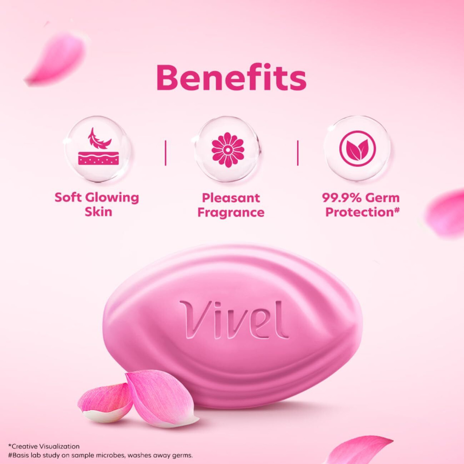 Image of Vivel Lotus Oil + Aloe Vera Soap for Soft Glowing Skin (3 x 150 g)
