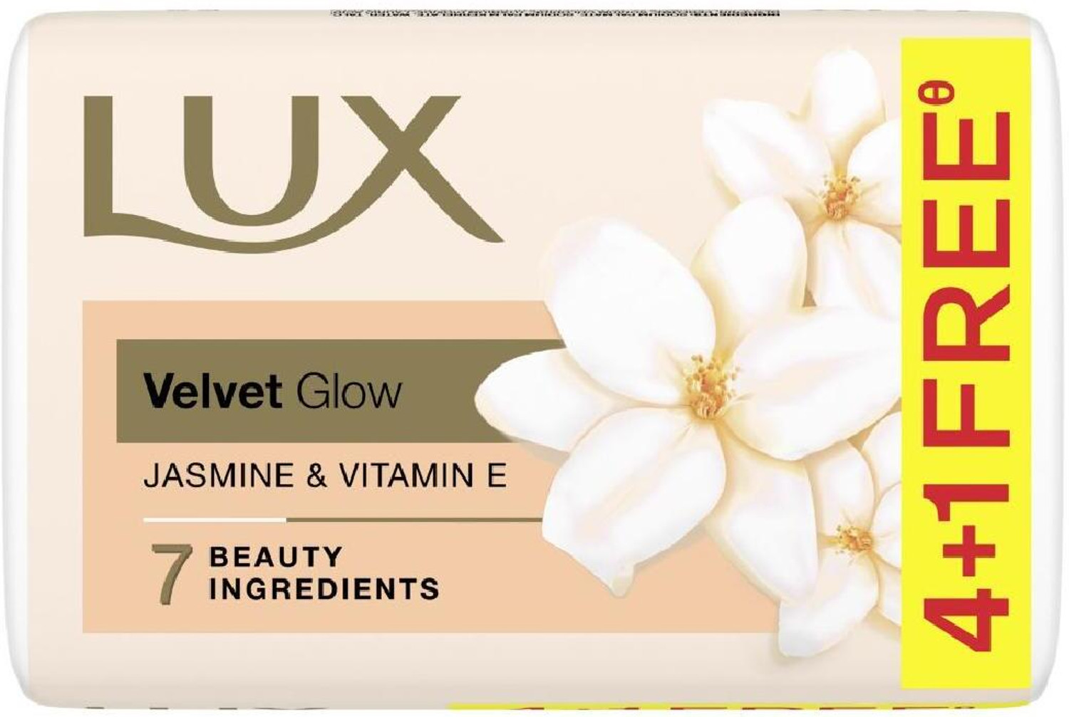 Image of LUX Velvet Glow Jasmine & Vitamin E Soap Bar, Bathing 150g pack of 10 (10 x 150 g)
