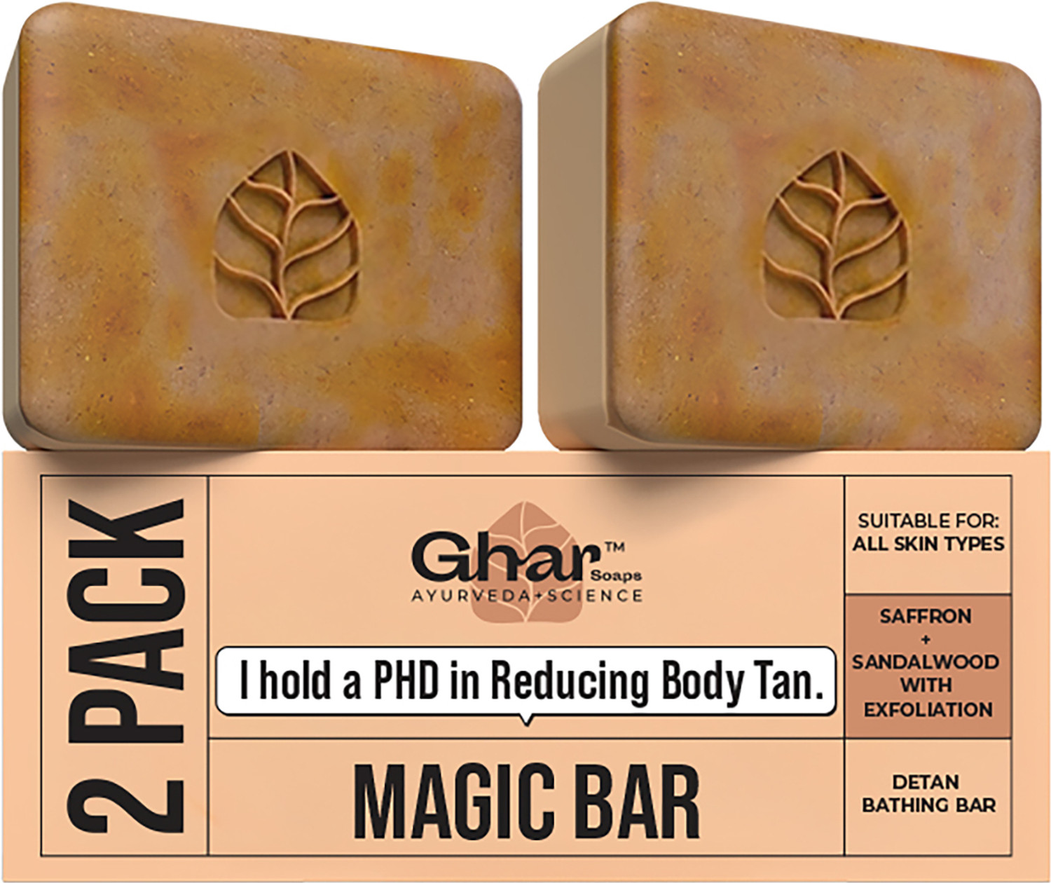 Ghar Soaps Sandal Wood And Saffron Soap 100g - Image 1