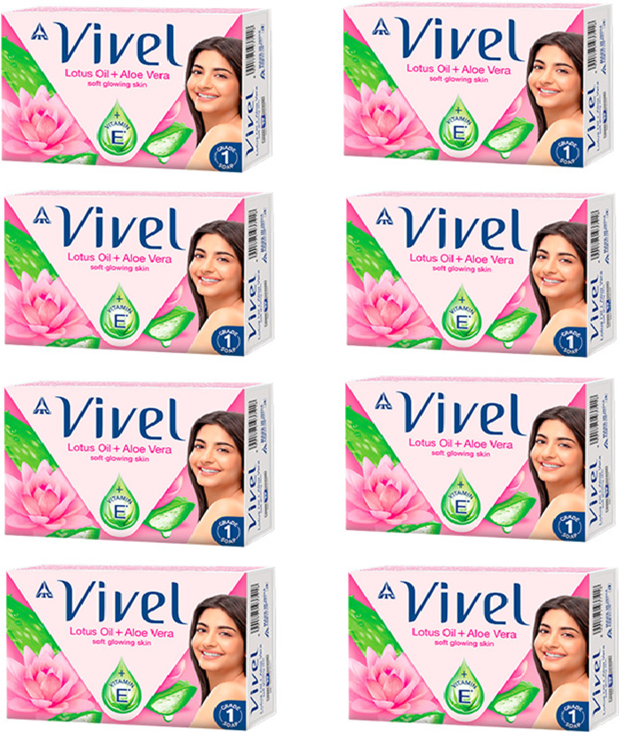 Image of Vivel Aloe Vera Bathing Soap For Soft Skin, for Women & Men (6 x 90 g) (6 x 91.67 g)
