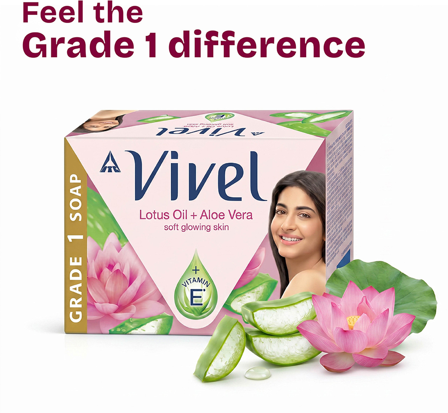 Image of Vivel Aloe Vera Bathing Soap For Soft Skin, for Women & Men (6 x 90 g) (6 x 91.67 g)