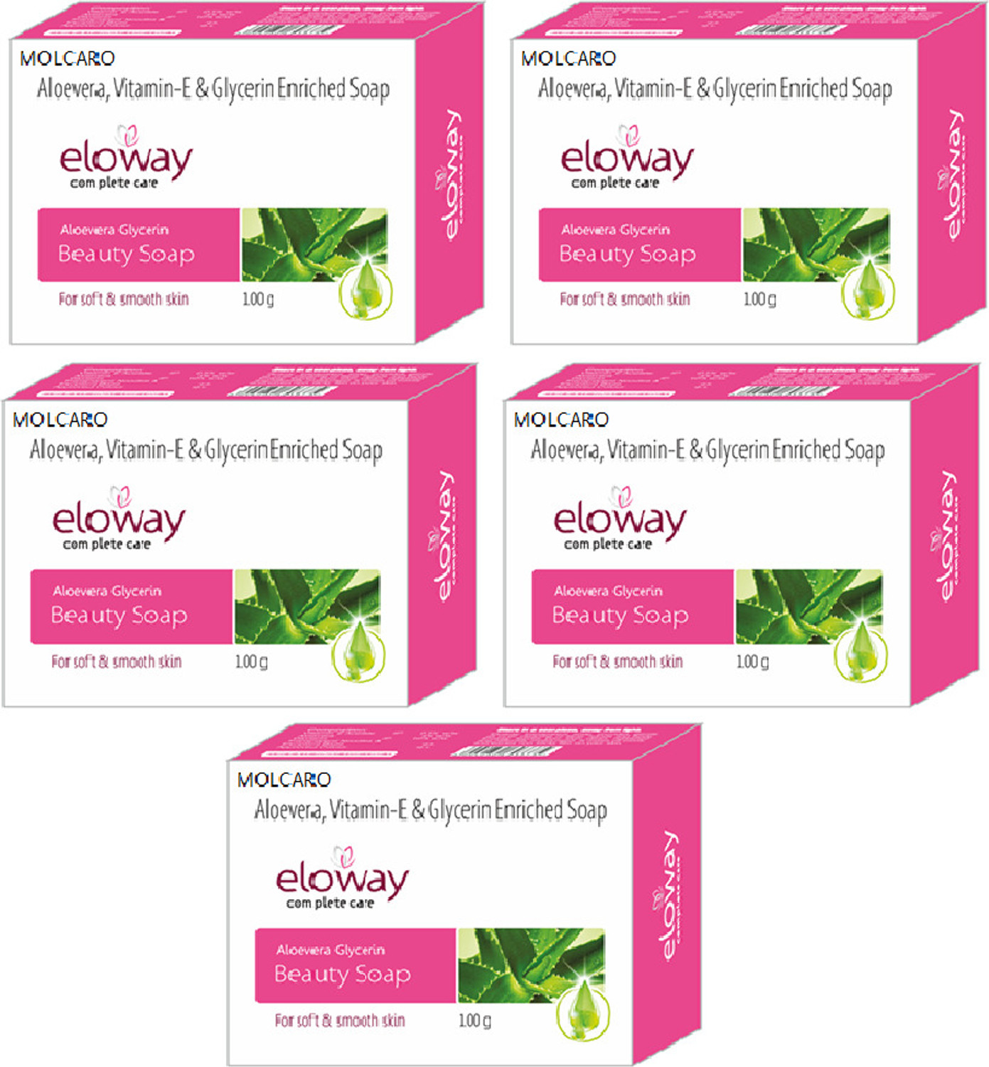Image of MOLCARO GLY-24 SOAP FOR DEHYDRATED SKIN SOAP (6 x 75 g)