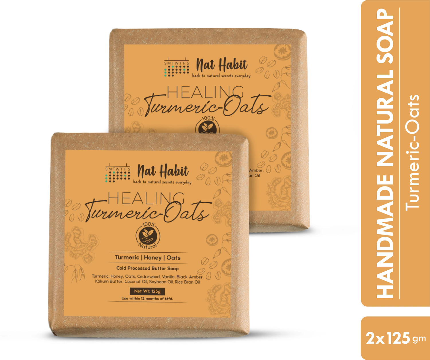 Nat Habit Turmeric Tan Removal Soap 125g - Image 1