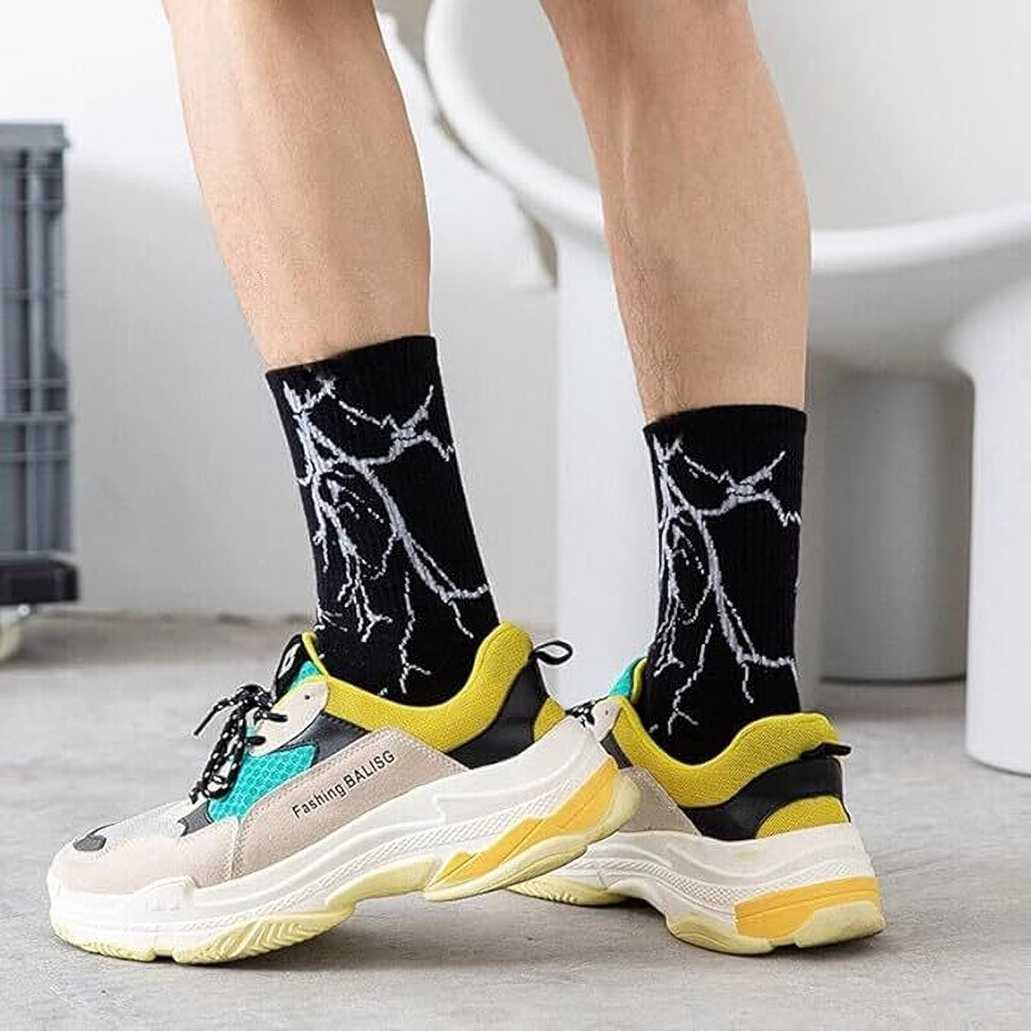 Image of Sockscarving Unisex Graphic Print Ankle Length (Pack of 5)