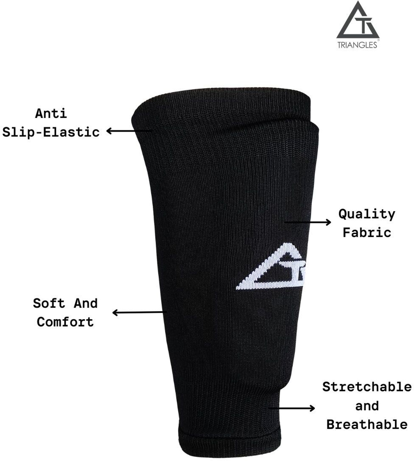 Image of Triangles Sports Hosiery Football Socks Combo with Shin Guard, Leg Sleeve & Shin Guard Supporter Football Kit