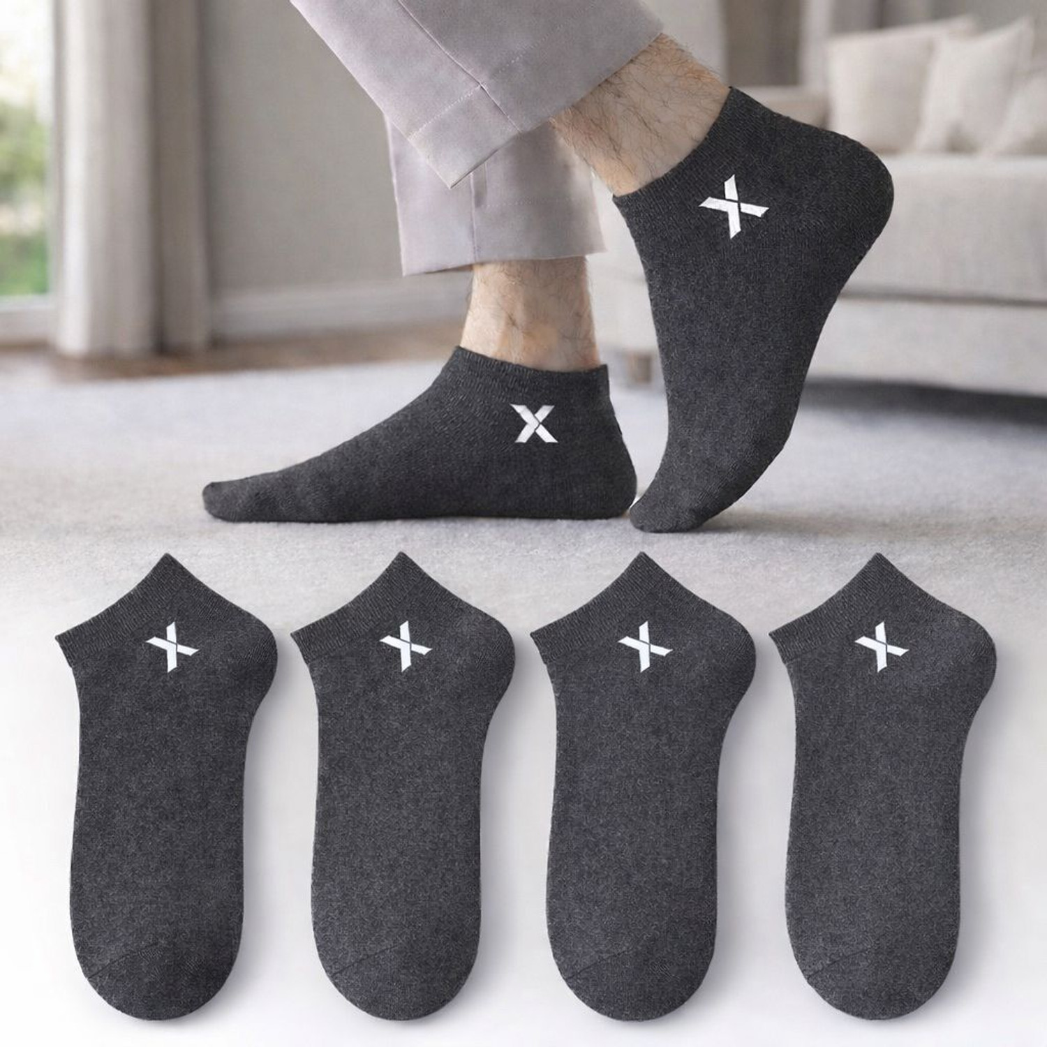Image of RECKZOZ Men Solid Ankle Length (Pack of 12)