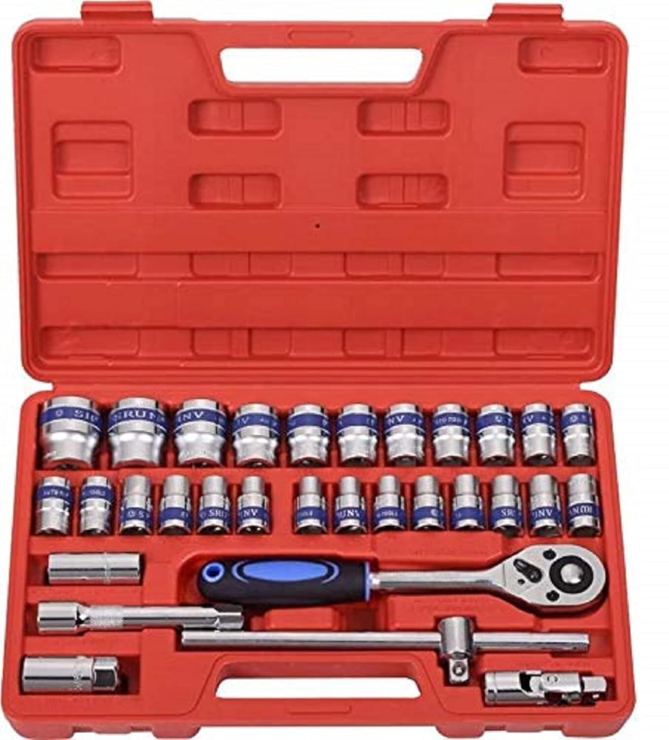 Image of MAMEDFORCE 216Pc Tool Set Socket Kit 1 /4 3 /8 1 /2 Ratchet Wrench Set 4-32mm CrV Socket Set (Pack of 1)