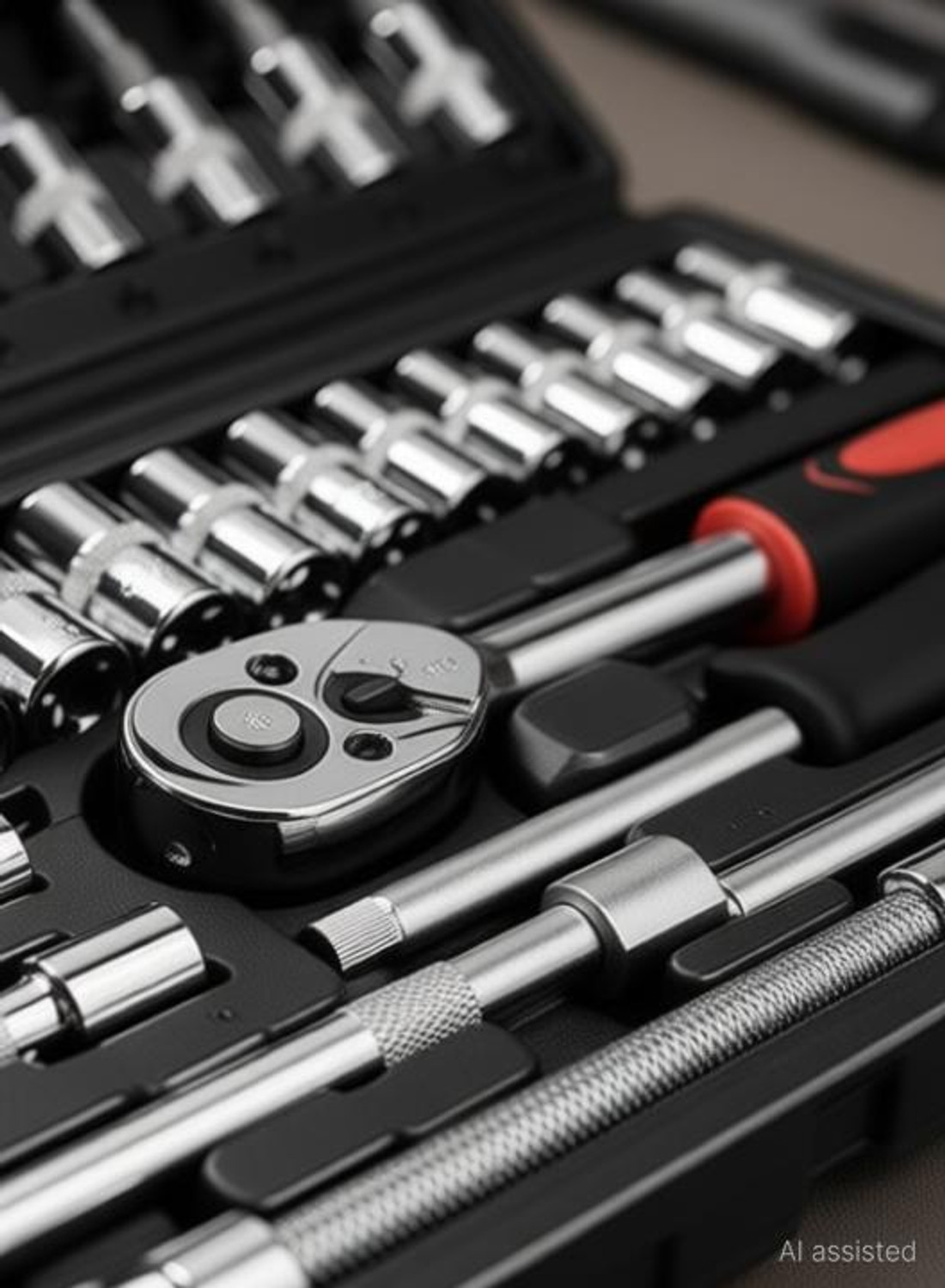 Image of Zike Tool Kit Multicolor TOOL KIT 46 PCS Tool Box Socket Set (Pack of 1)