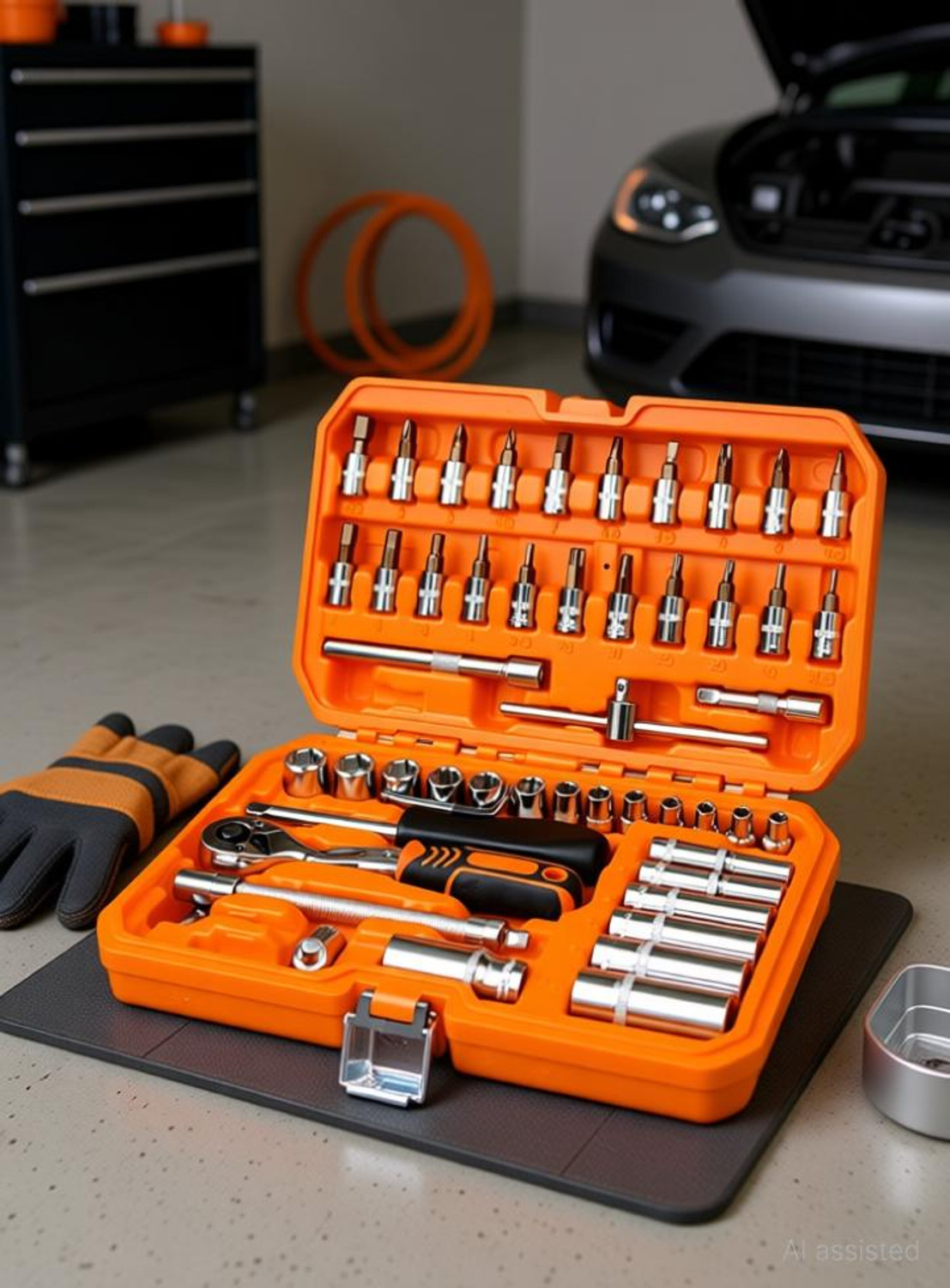 Image of MAMEDFORCE 216Pc Tool Set Socket Kit 1 /4 3 /8 1 /2 Ratchet Wrench Set 4-32mm CrV Socket Set (Pack of 1)