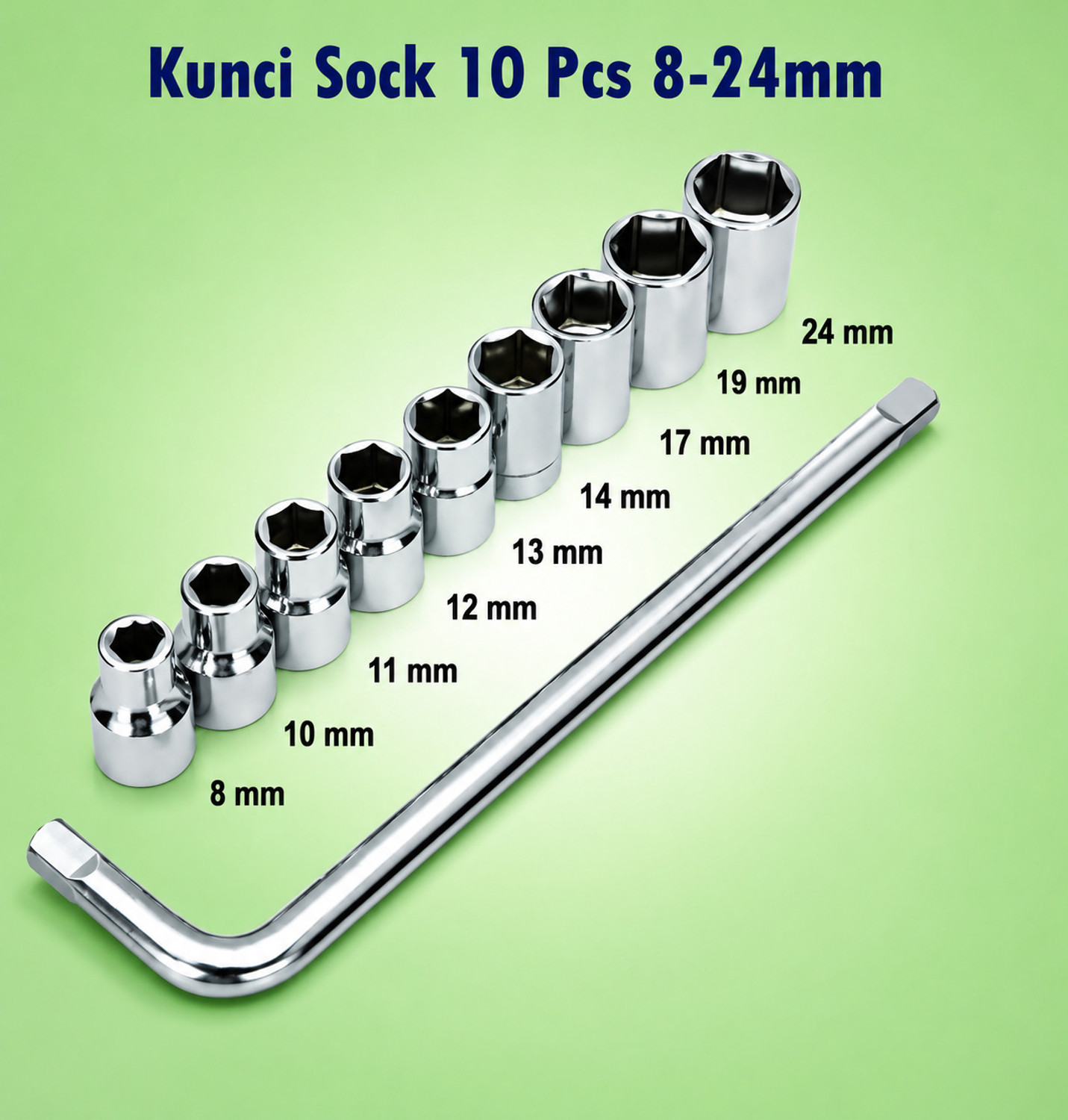 Image of Riya Creation 1 /4 Inch Socket Set 12Pcs with Ratchet Spanner for Car Machinery Repair Tools Socket Set (Pack of 12)