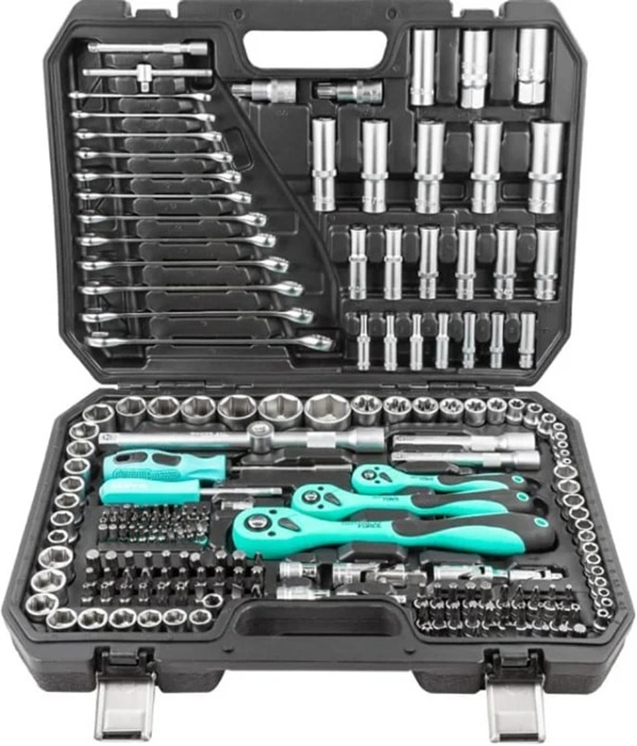 Image of MAMEDFORCE 216Pc Tool Set Socket Kit 1 /4 3 /8 1 /2 Ratchet Wrench Set 4-32mm CrV Socket Set (Pack of 1)
